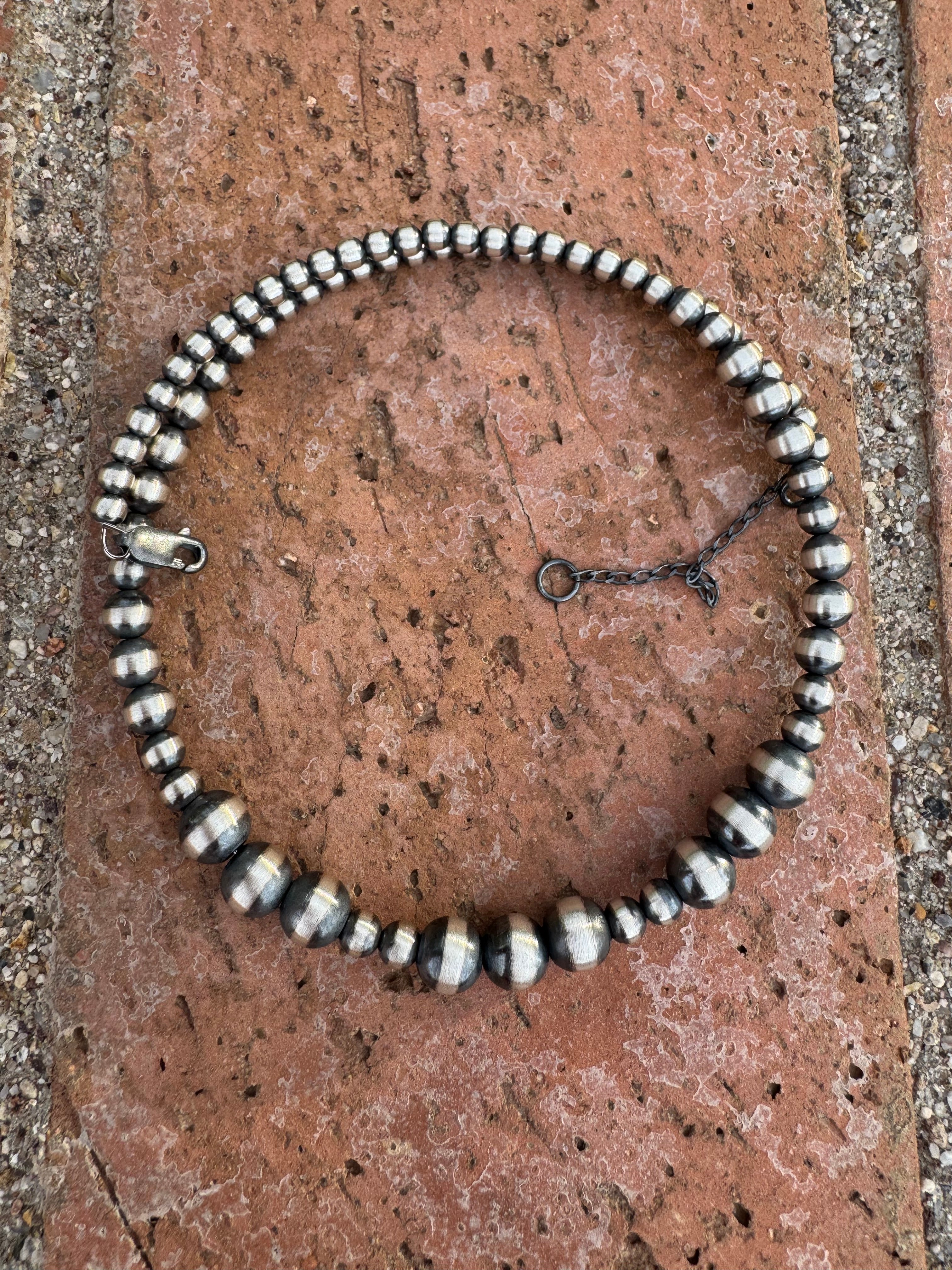 Handcrafted Sterling Silver Beaded Wrap Choker Necklace