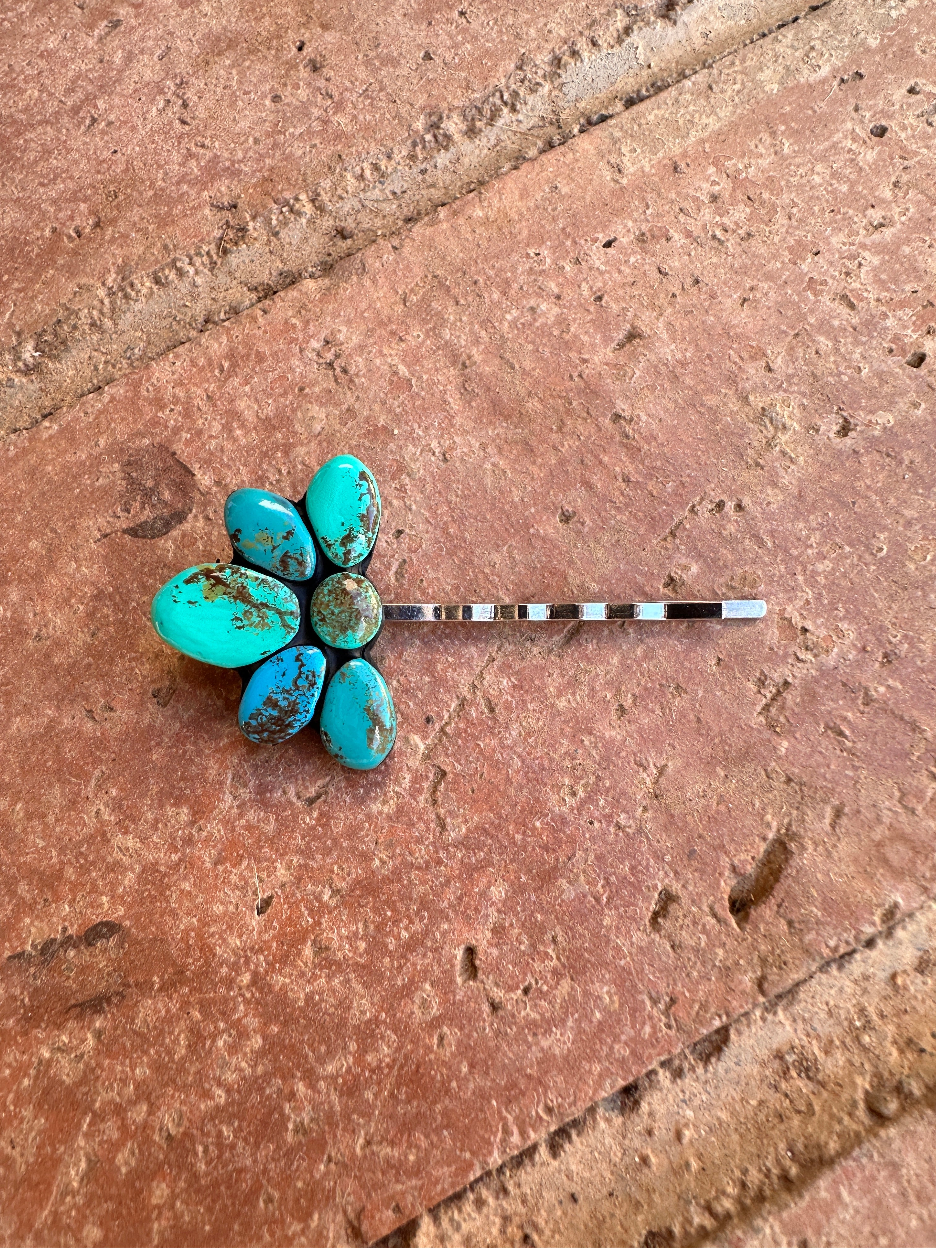 Handmade Clay Turquoise Hair Pin By Kay Lyn