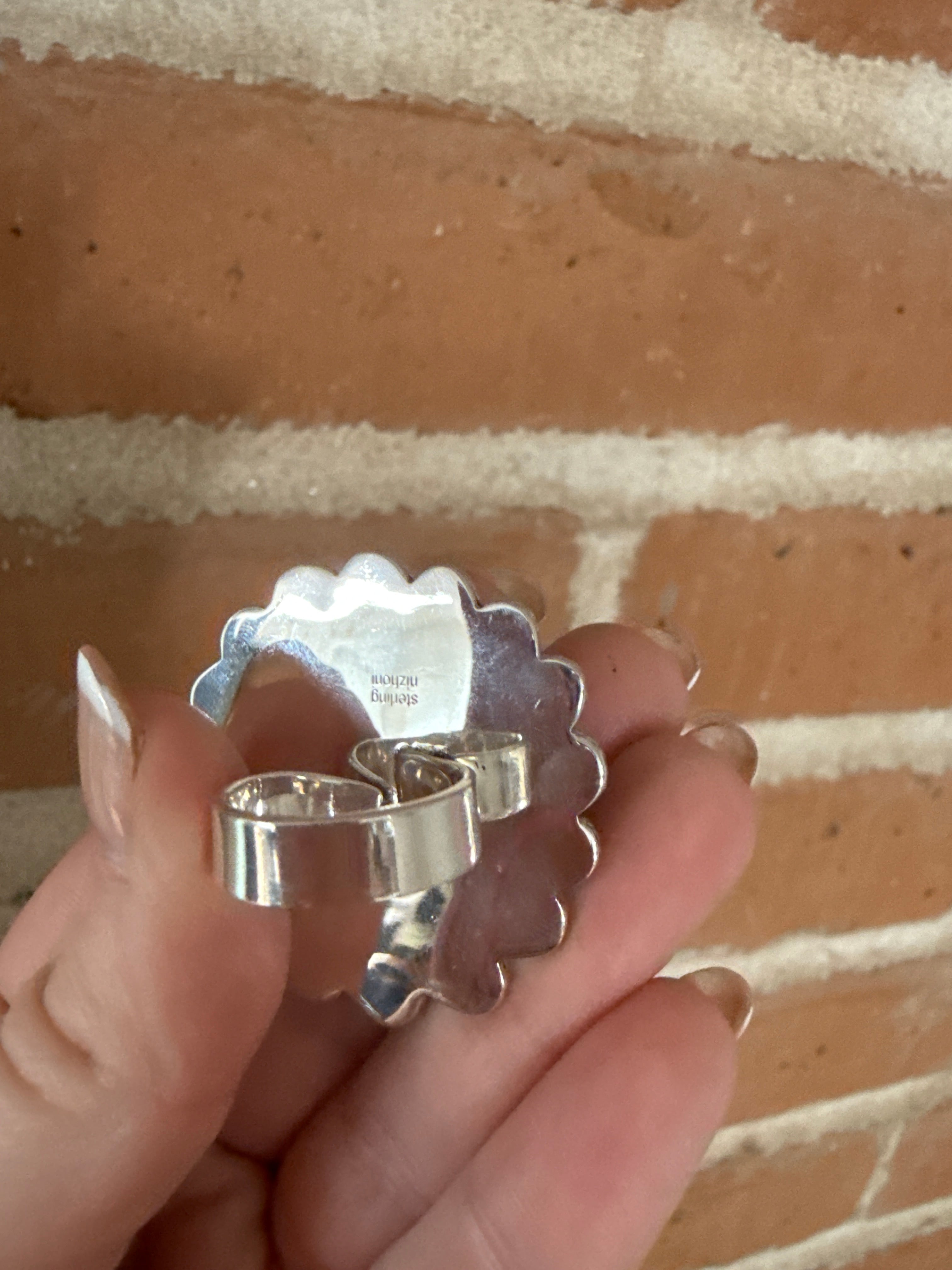 Handmade Kingman & Palomino Turquoise Sterling Adjustable Ring