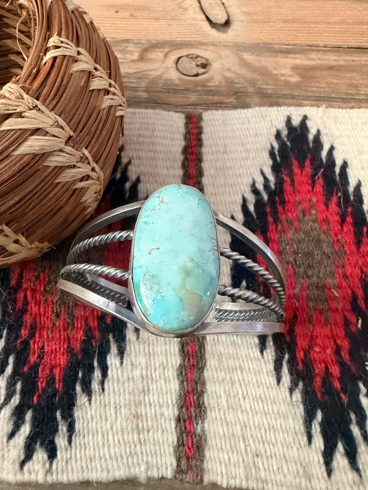 Handcrafted Turquoise & Sterling Silver Cuff Bracelet