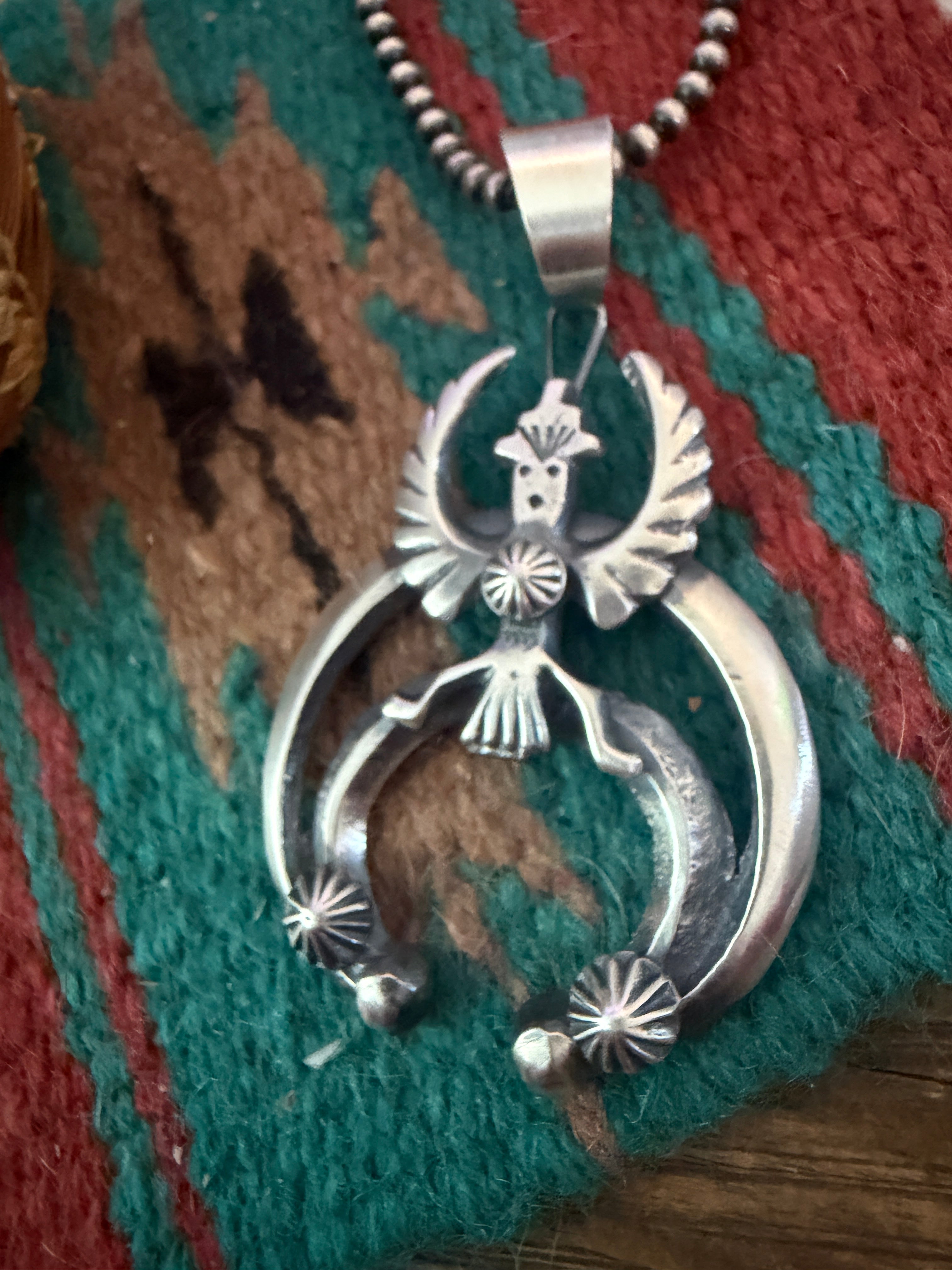 Handcrafted Sterling Silver Knifewing Naja Pendant by Chimney Butte
