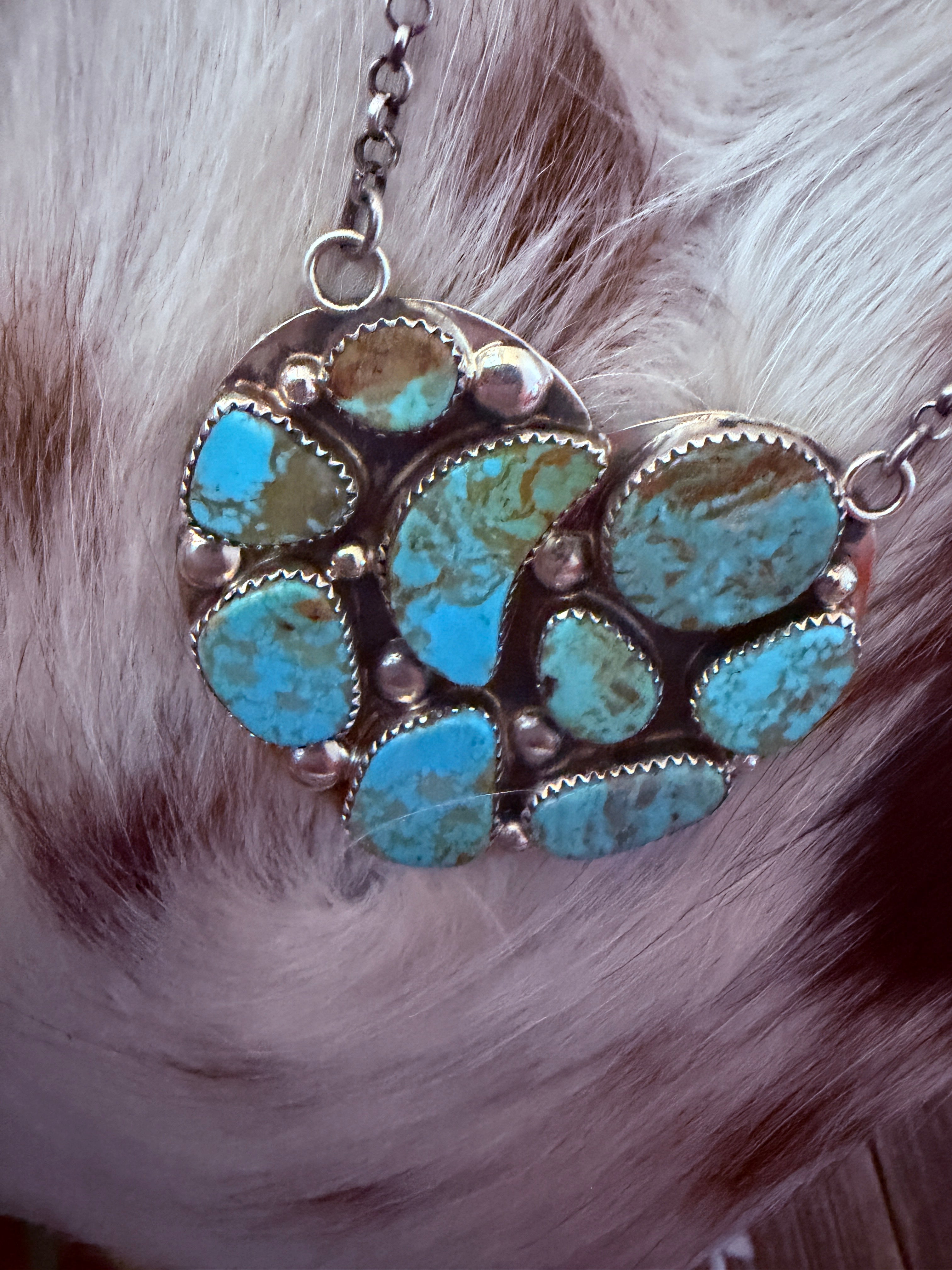 Handcrafted Turquoise & Sterling Silver Heart Necklace by Jacqueline Silver