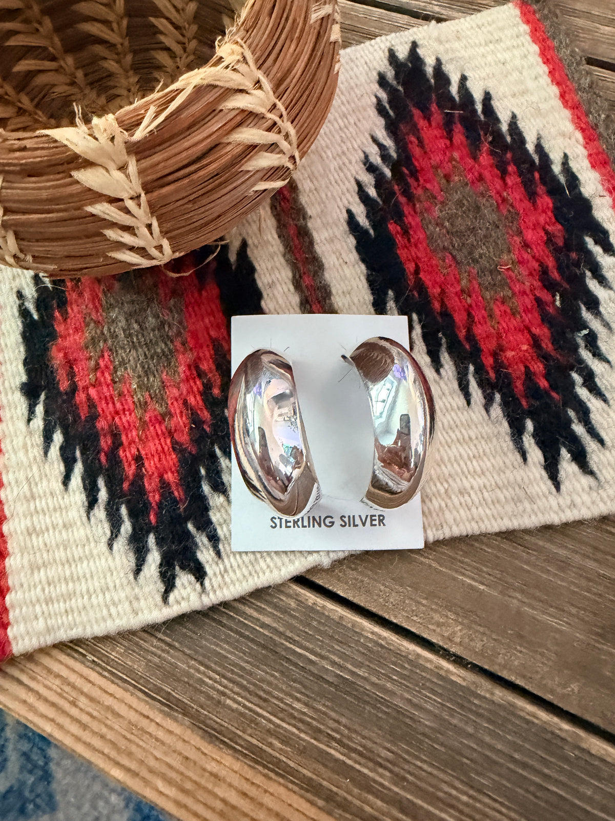 Handcrafted Sterling Silver Hoop Earrings
