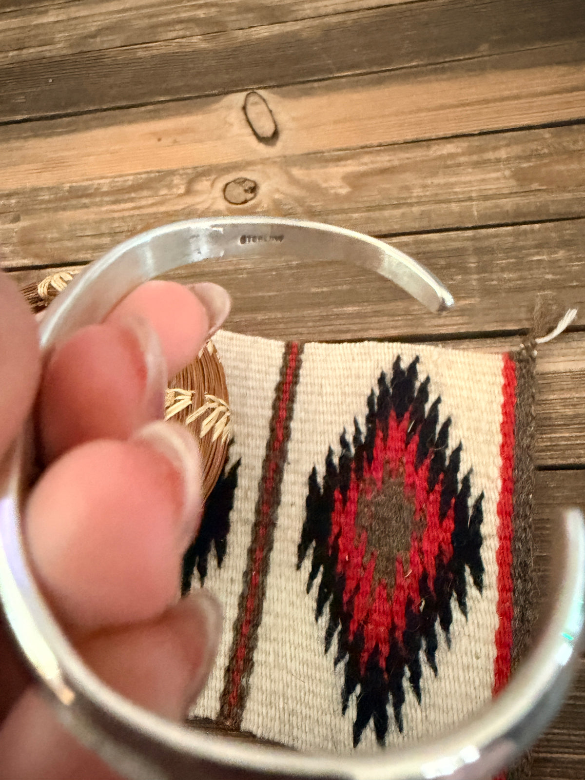 Handcrafted White Buffalo, Onyx & Sterling Silver Inlay Cuff Bracelet