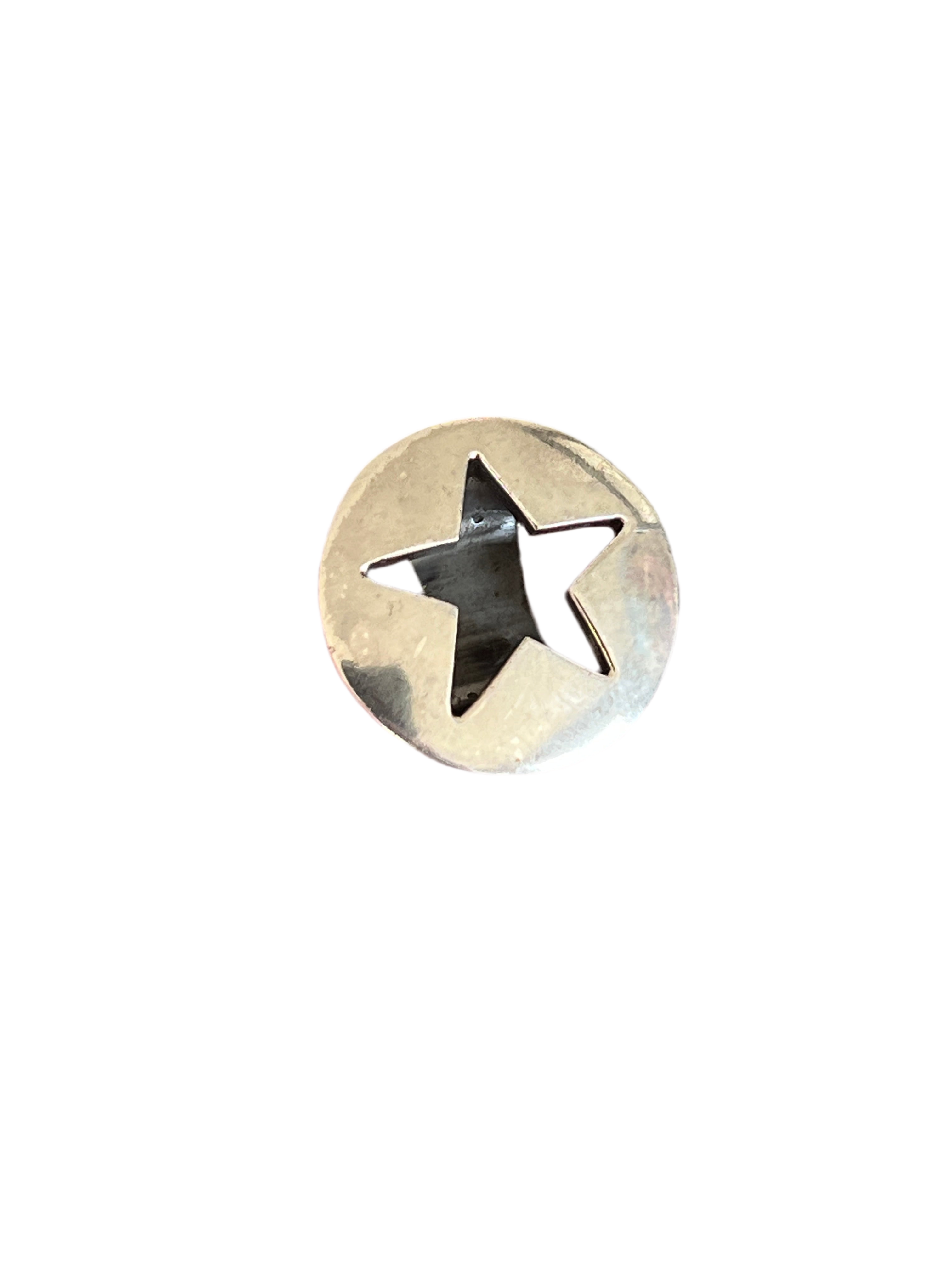 Sterling Silver Concho Slide with Star Cut Out