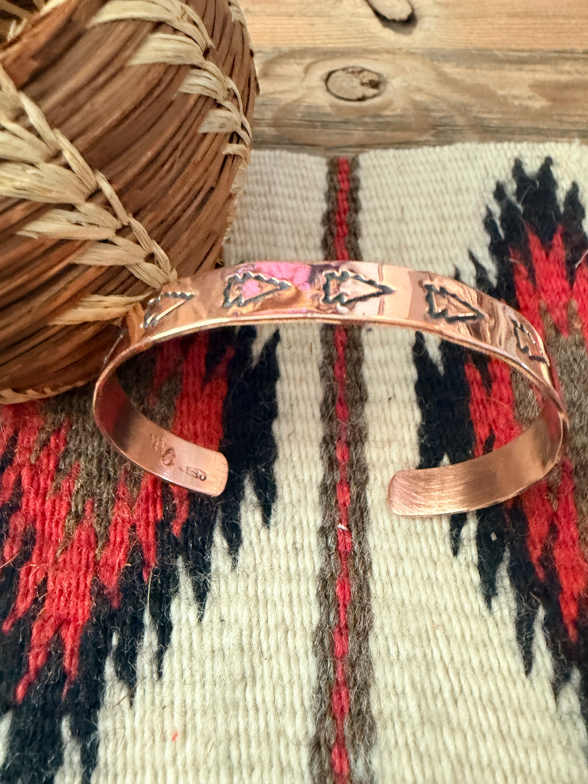Handcrafted Copper Arrowhead Cuff Bracelet