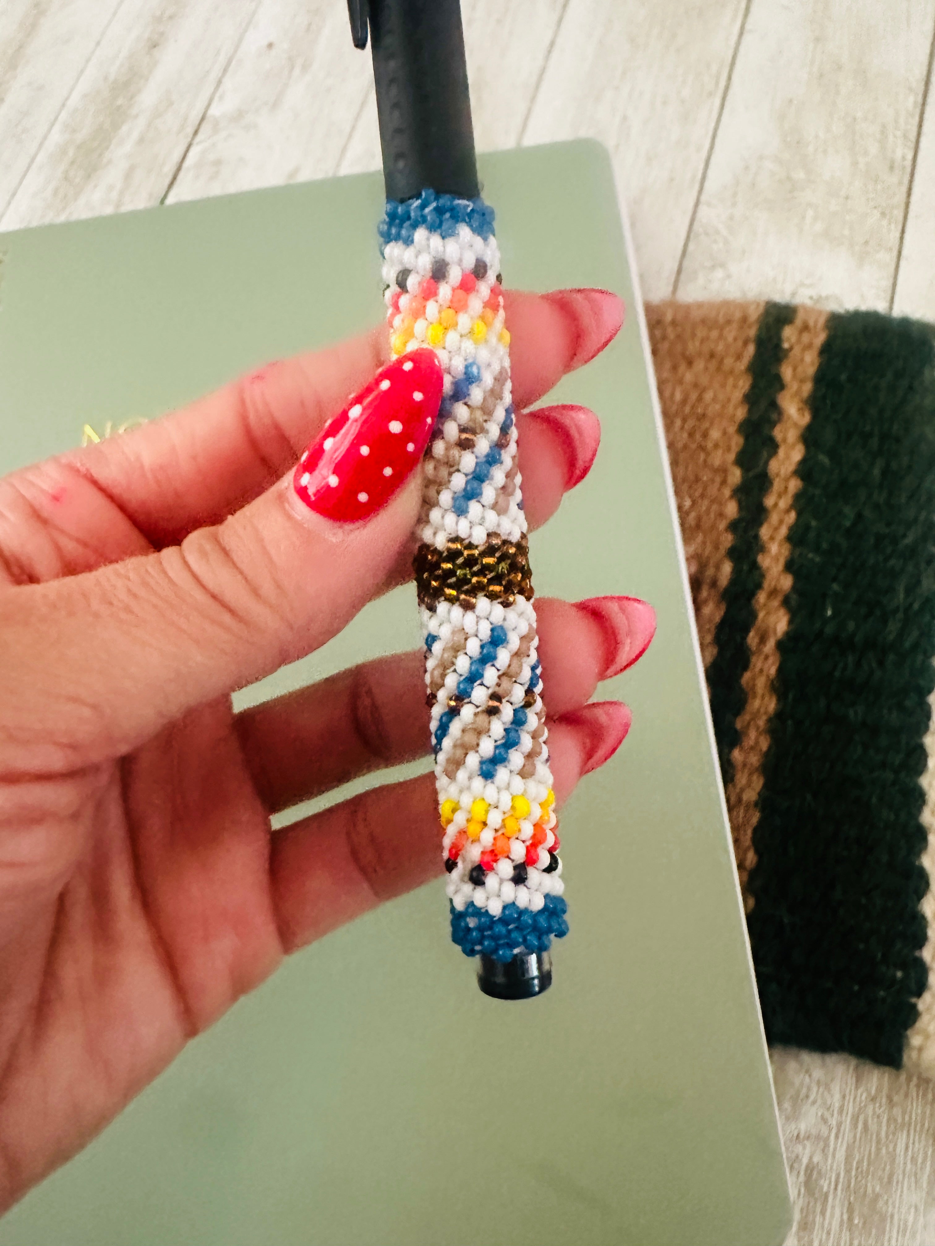 Handcrafted  Muticolor Beaded Pen