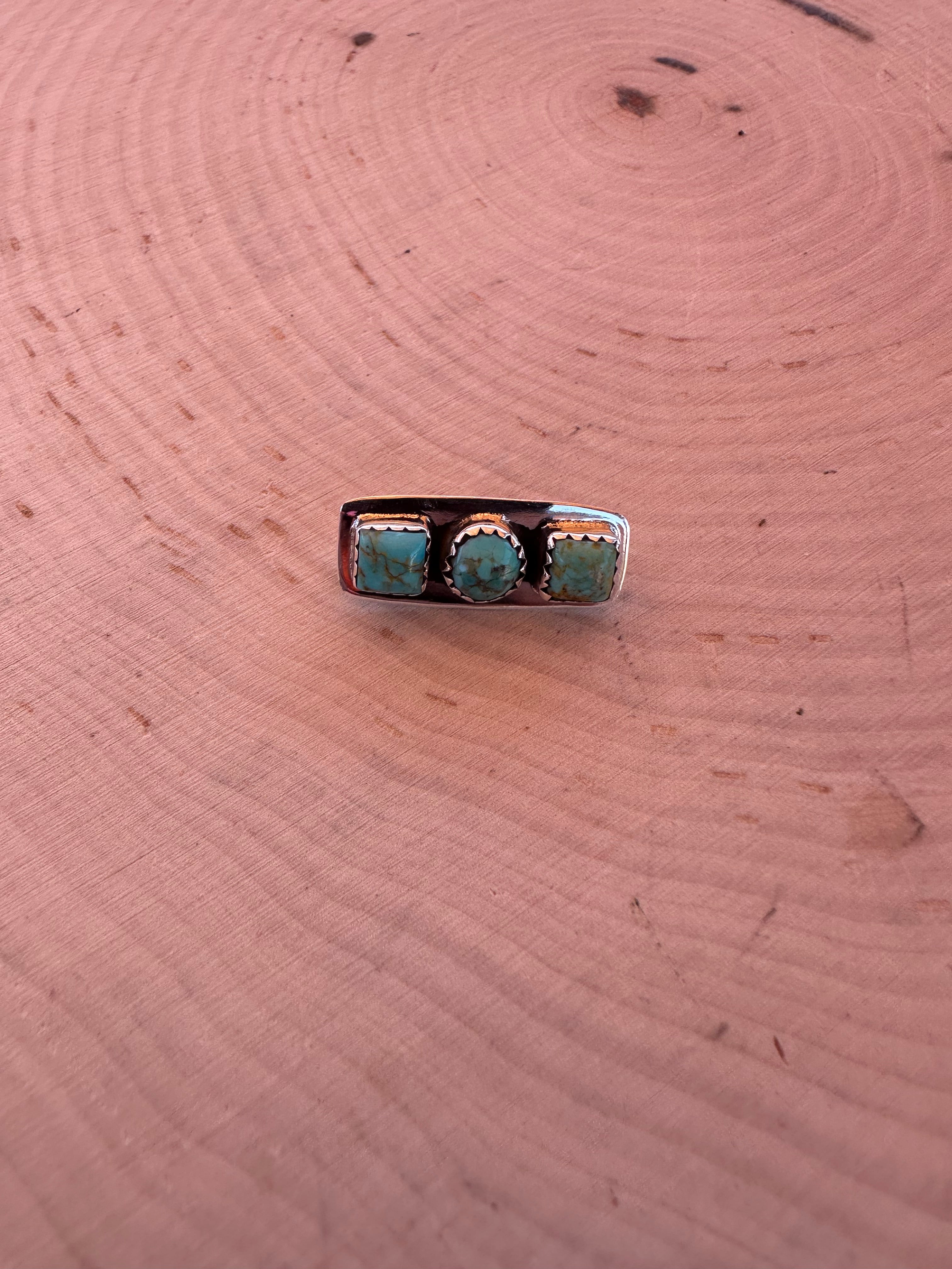 Handmade Turquoise & Sterling Silver Watch Charm Signed Nizhoni
