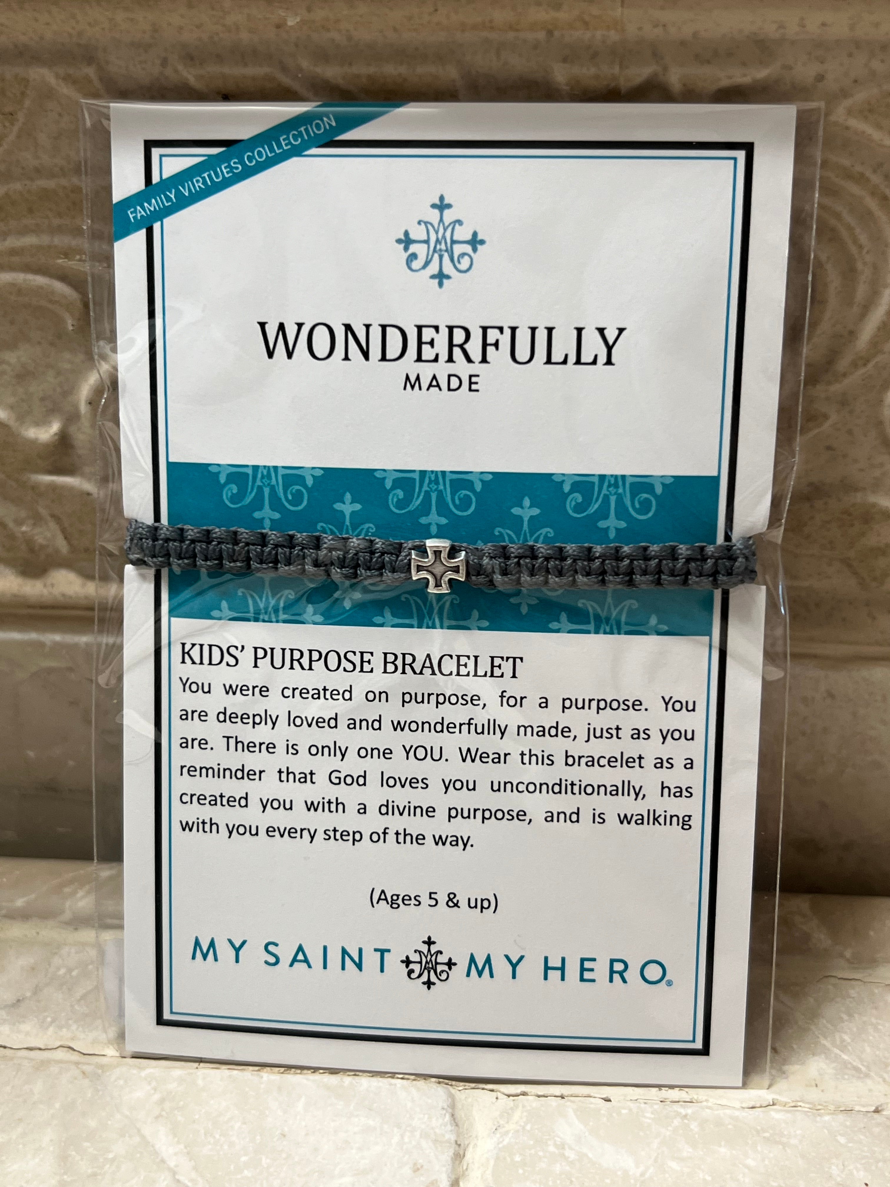 Wonderfully Made Blessed Kid’s Bracelet (Grey)