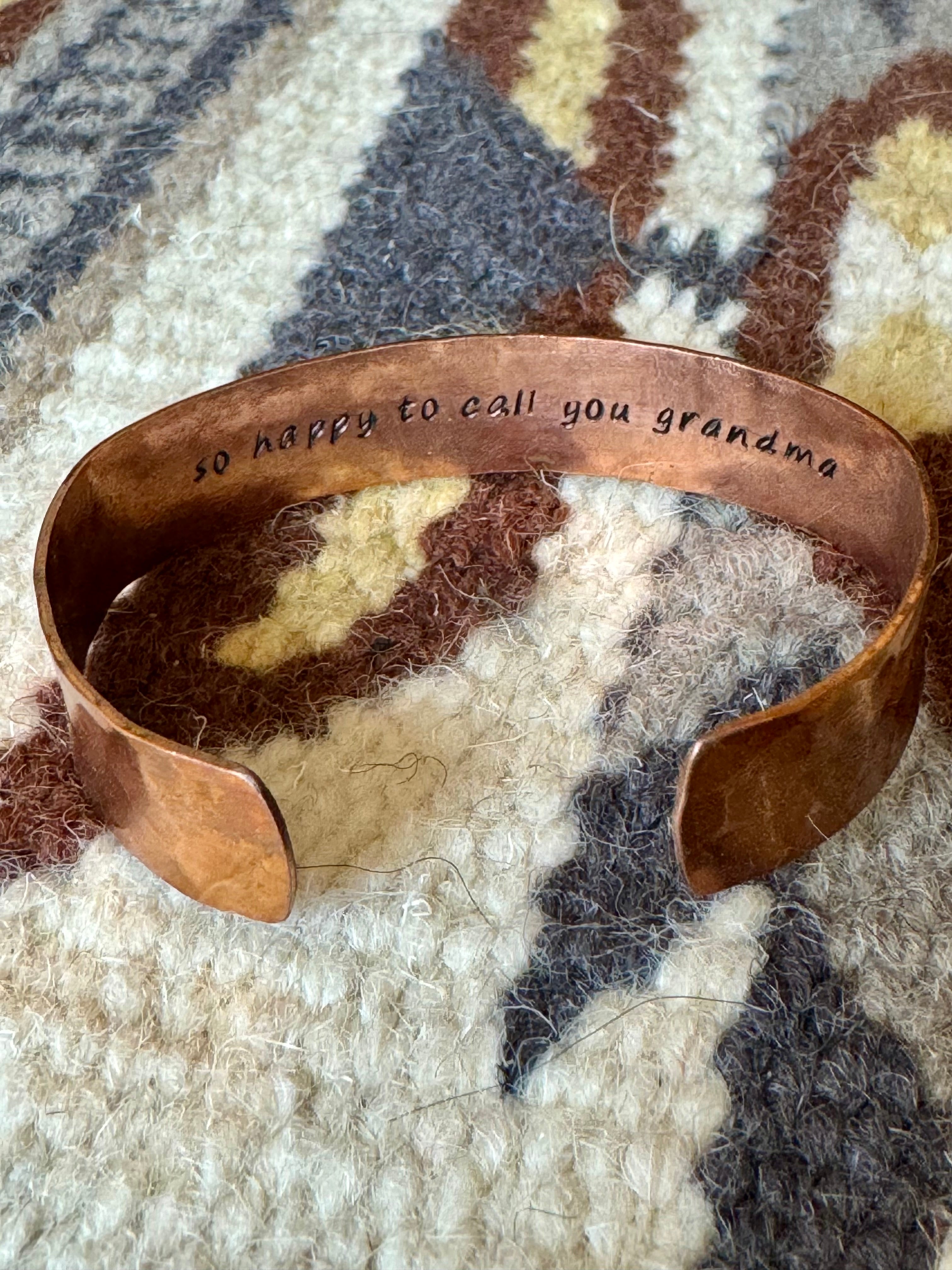 Vintage Handmade Copper Cuff Bracelet