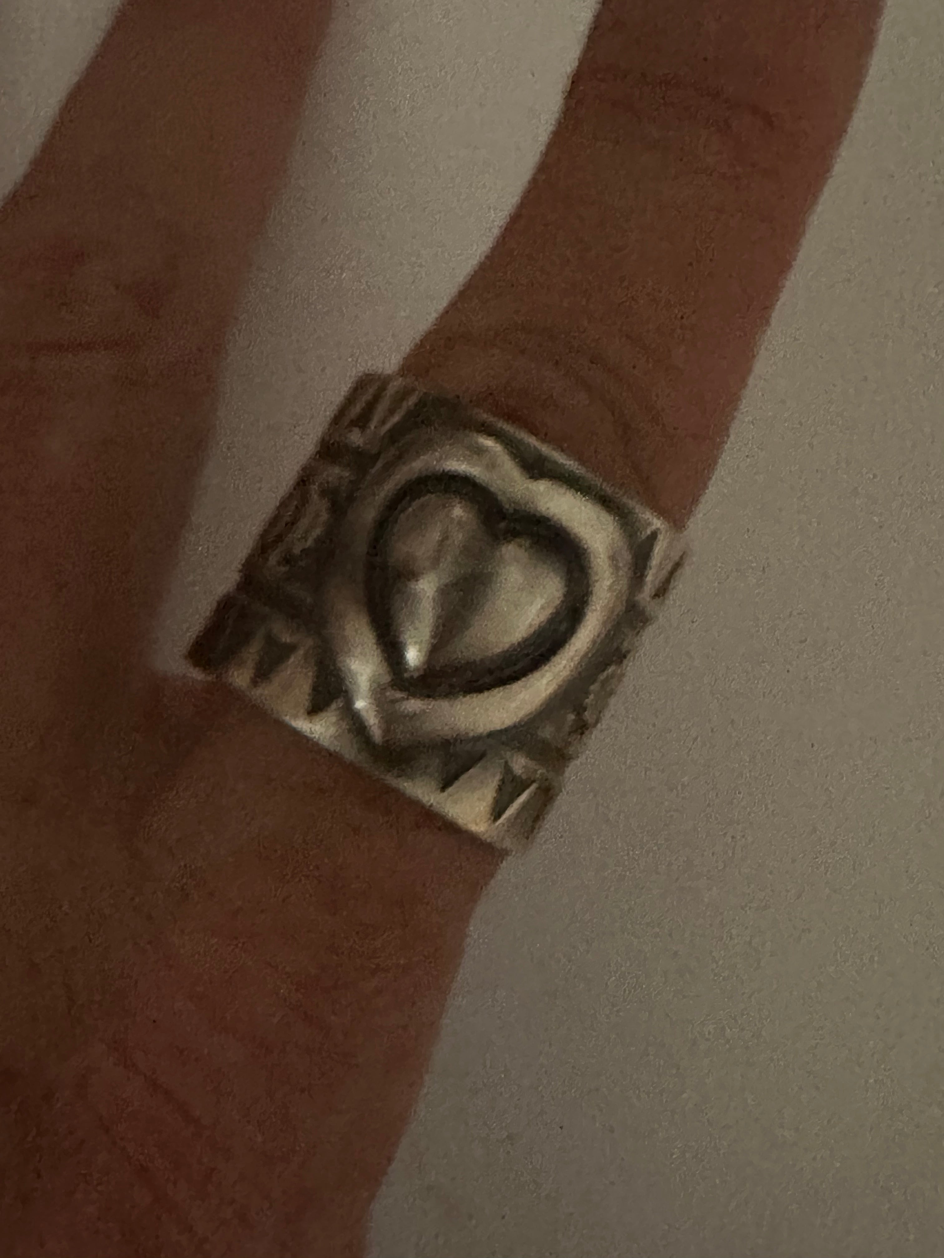 Double Heart Handmade Sterling Silver Adjustable Concho Ring