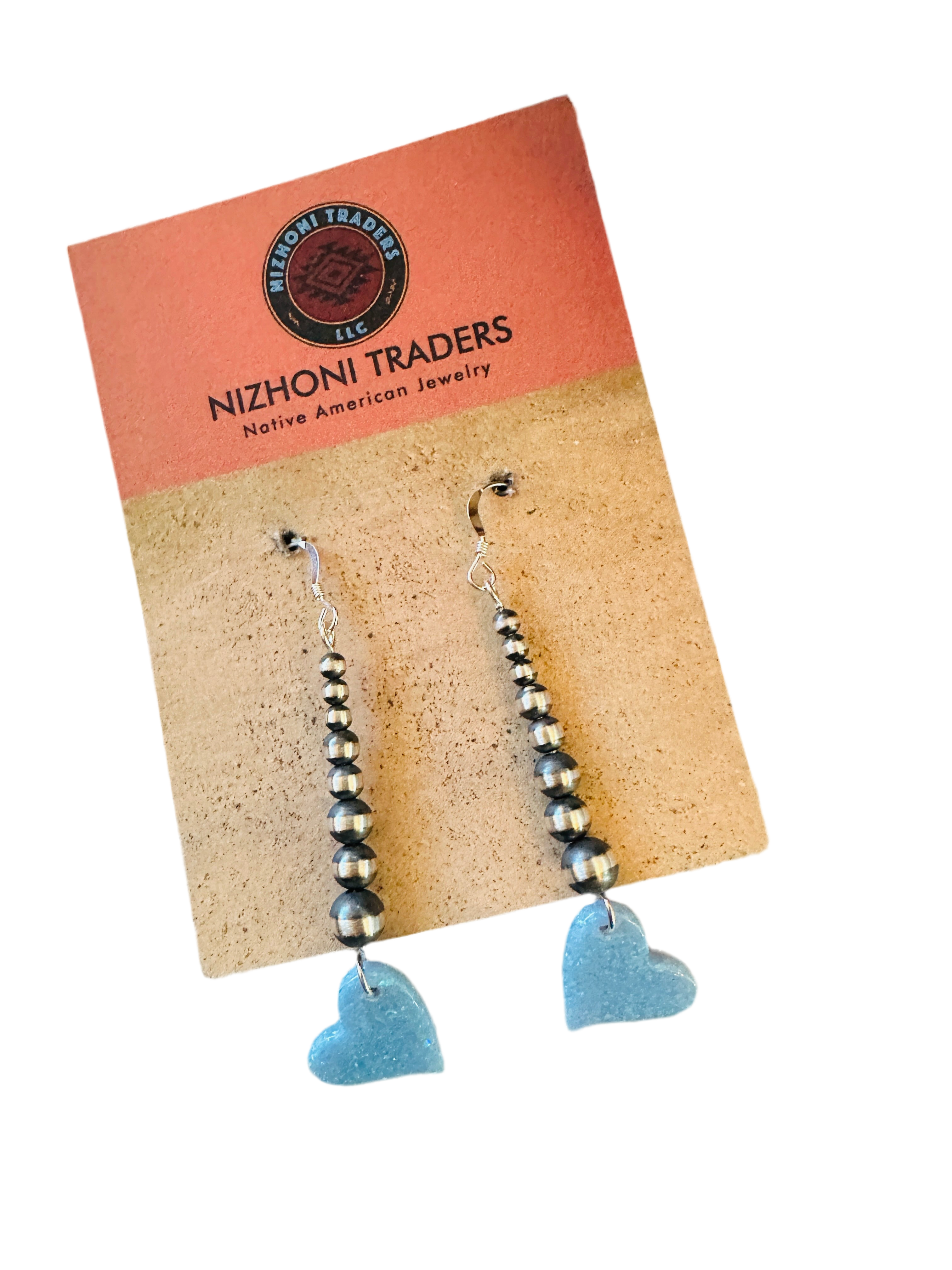 Summer Lovin’ Sterling Silver Pearl Beaded Opal Heart Dangle Earrings