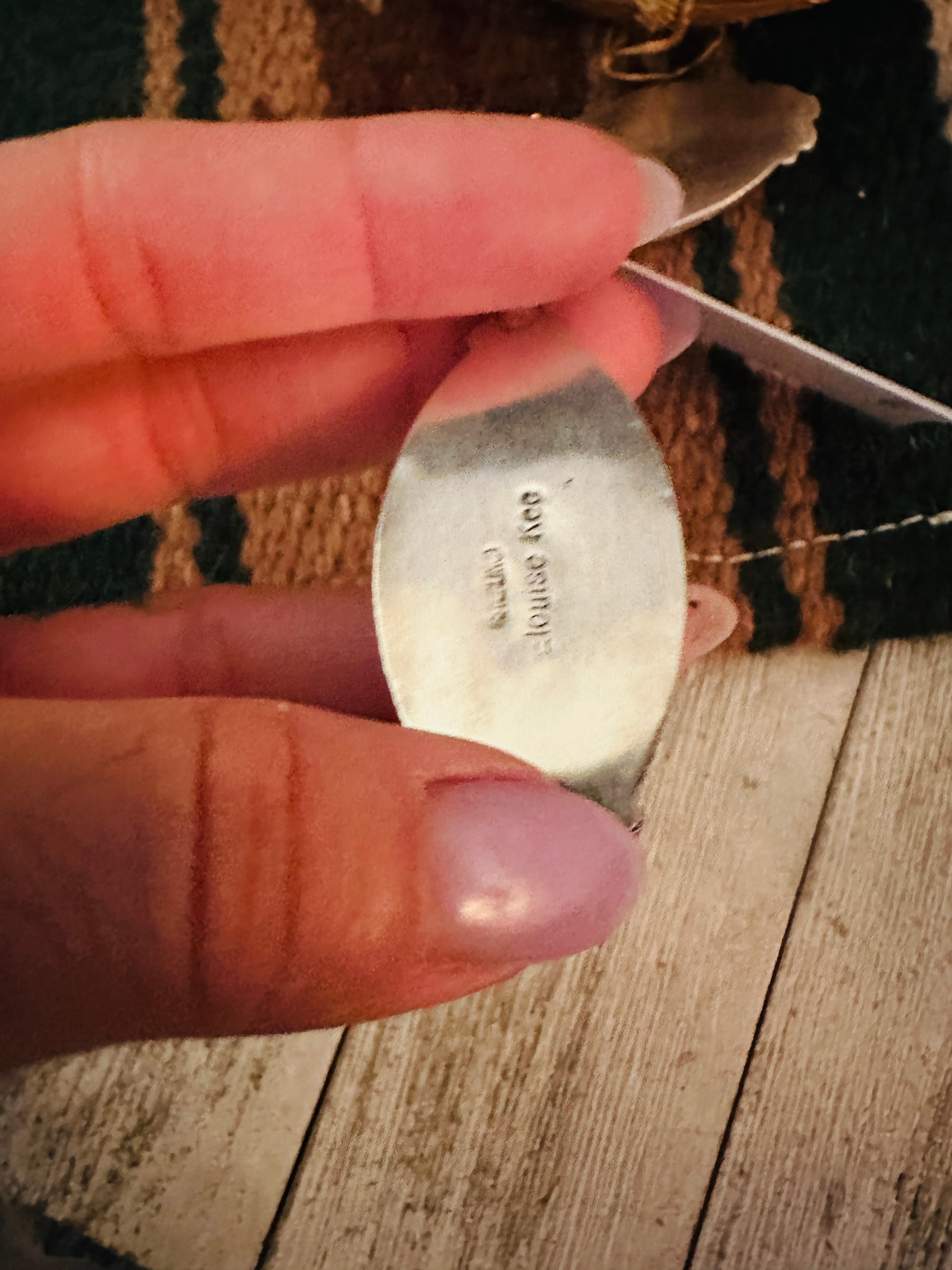 Handcrafted Orange Spiny and Sterling Silver Dangle Earrings by Elouise Kee