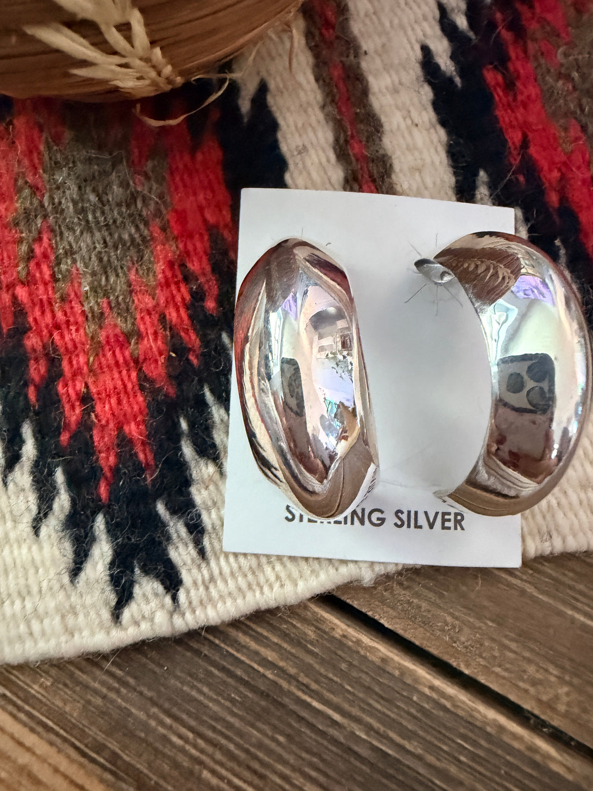 Handcrafted Sterling Silver Hoop Earrings