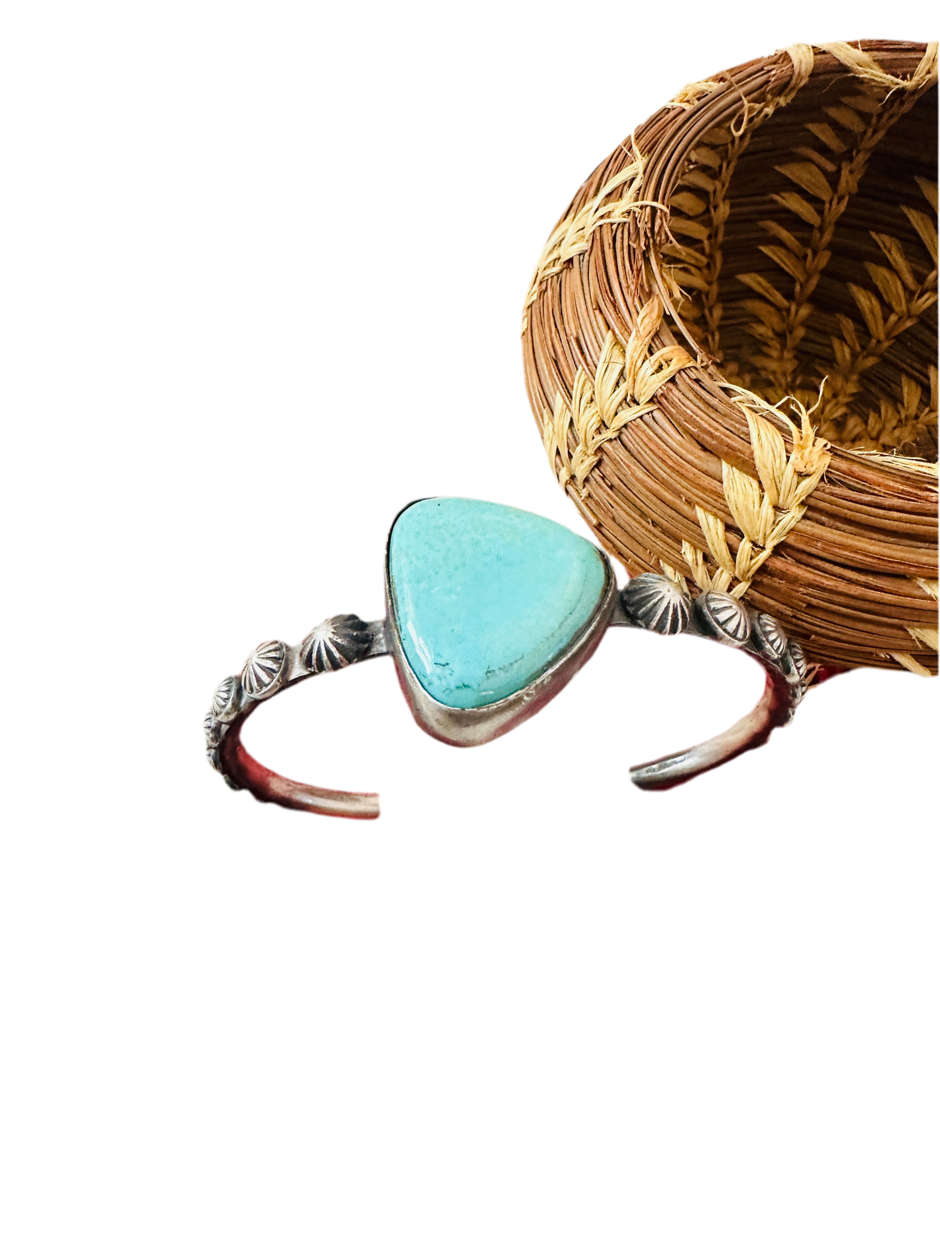 Handcrafted Turquoise & Sterling Silver Cuff Bracelet by Chimney Butte