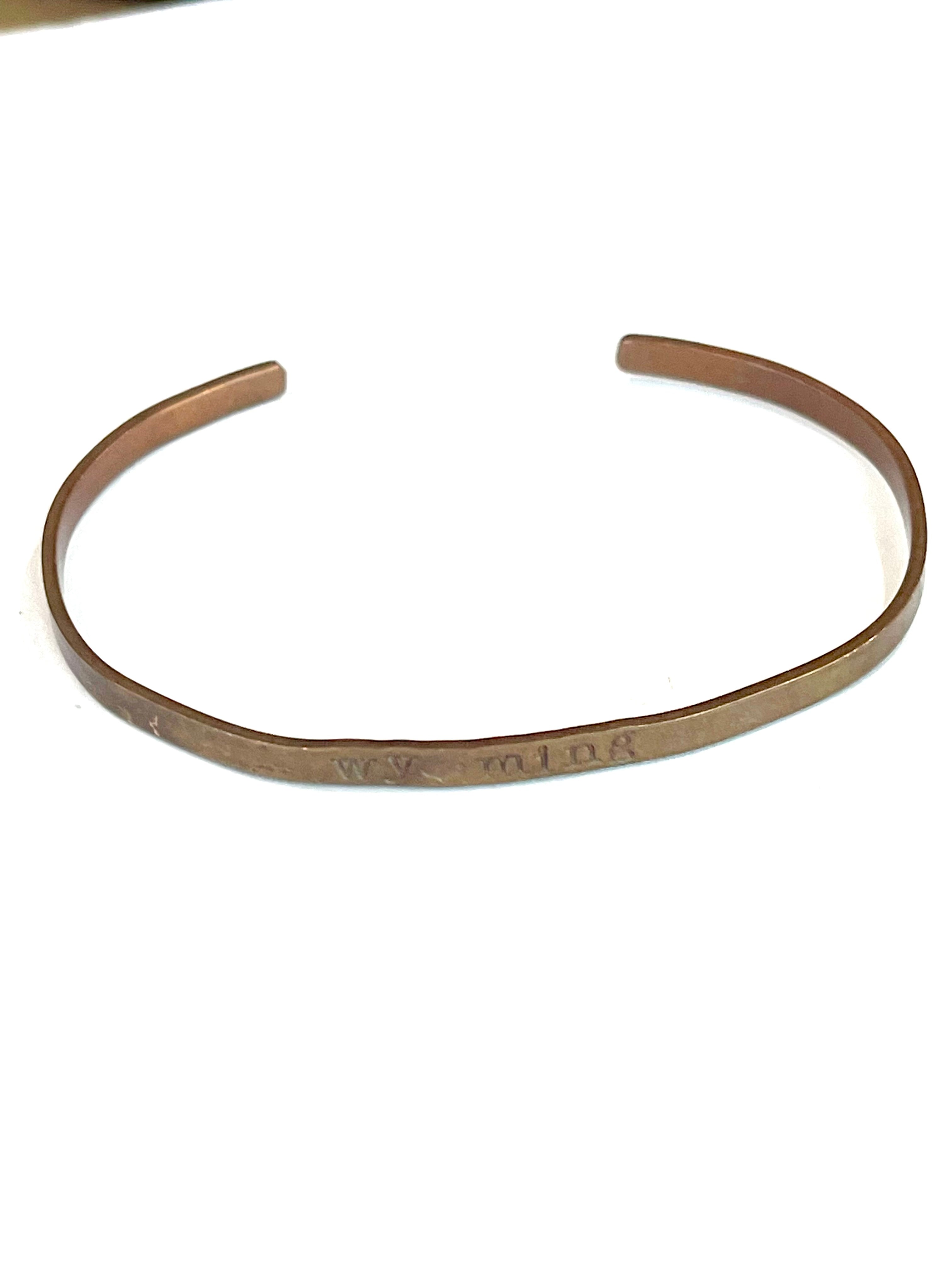 Vintage Handmade Wyoming Copper Cuff