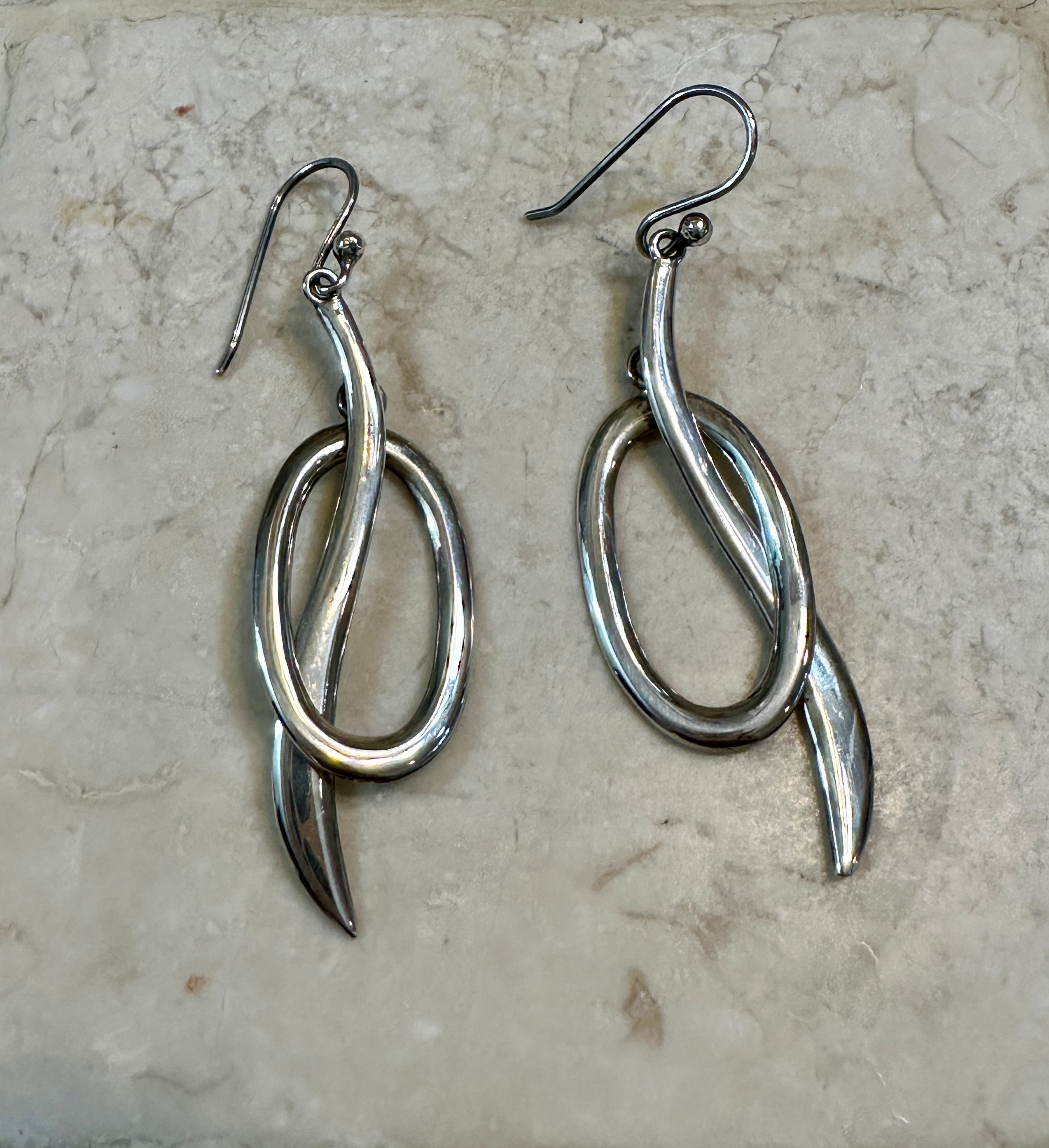 Pierced Oval Earrings on Hook