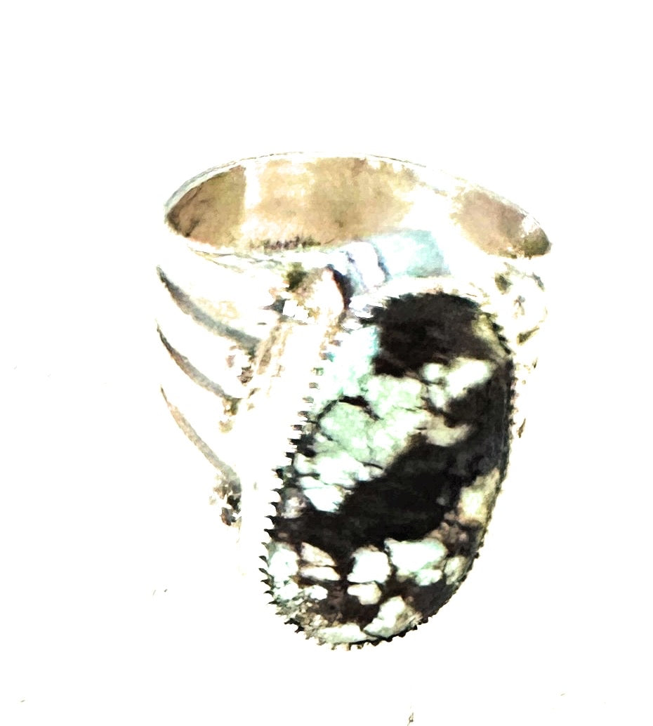 Navajo Variscite & Sterling Silver Ring Size 6.5