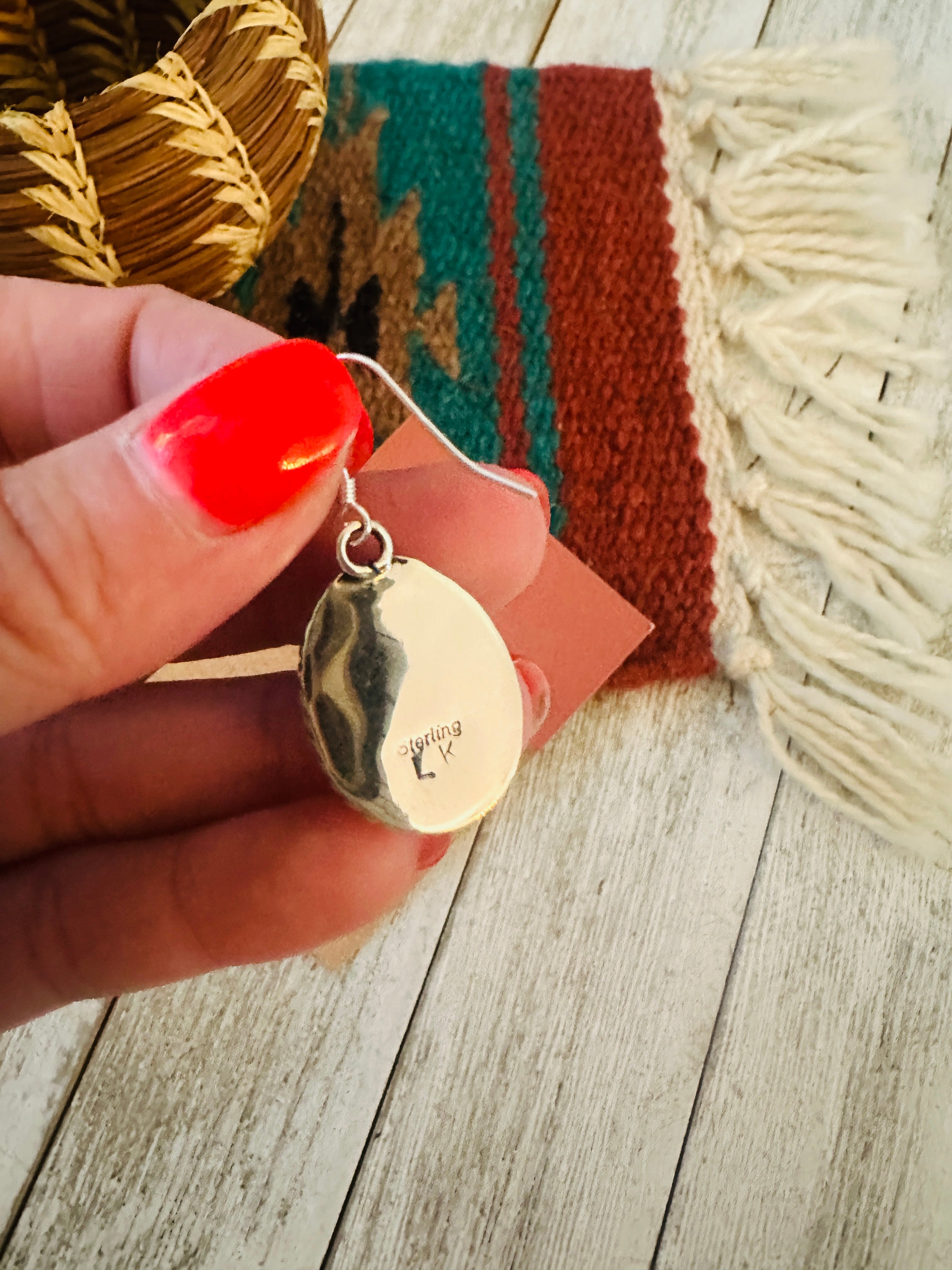 Handcrafted Sterling Silver & Spice Dangle Earrings