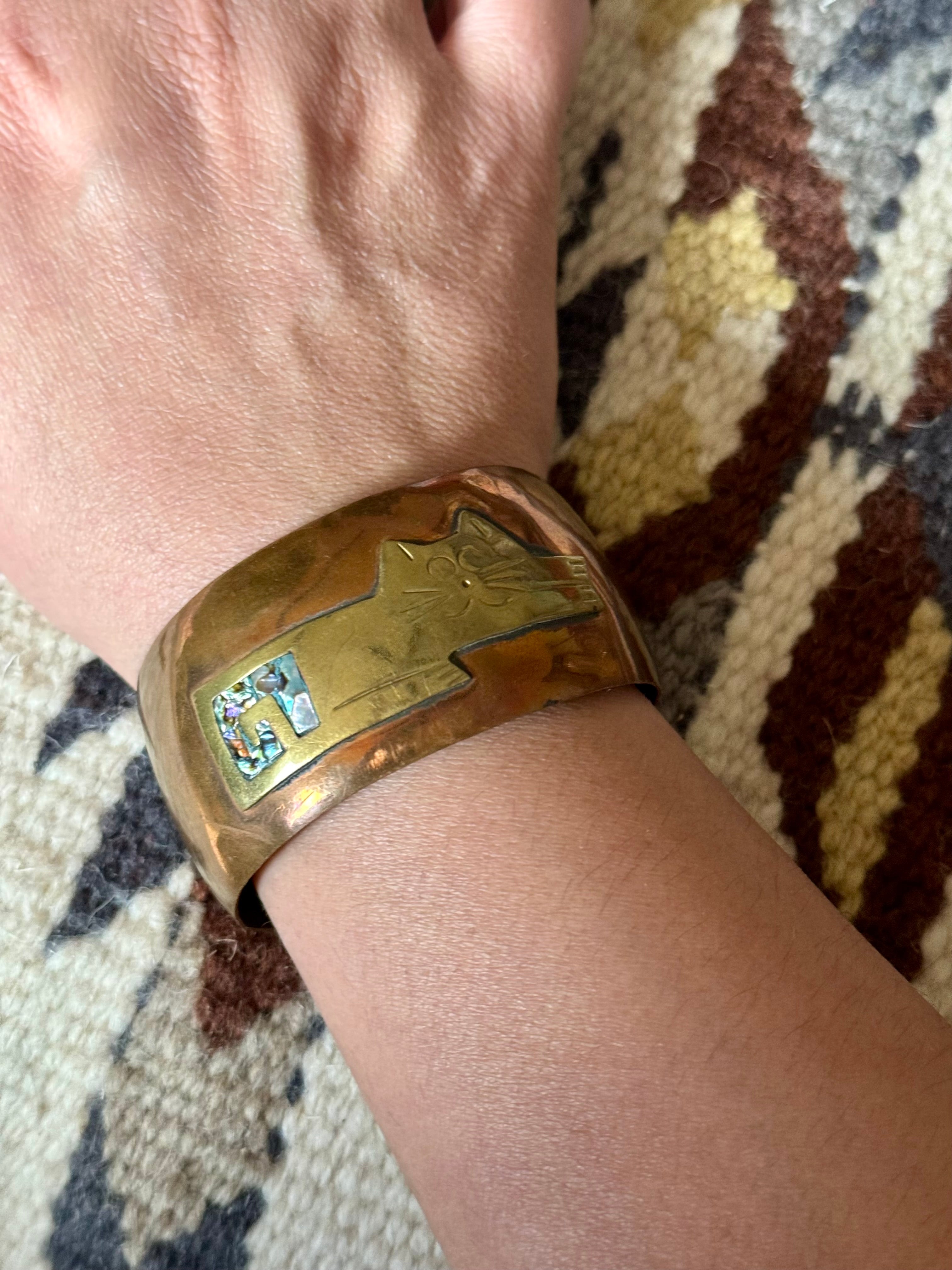 Vintage Handmade Copper Cuff Bracelet