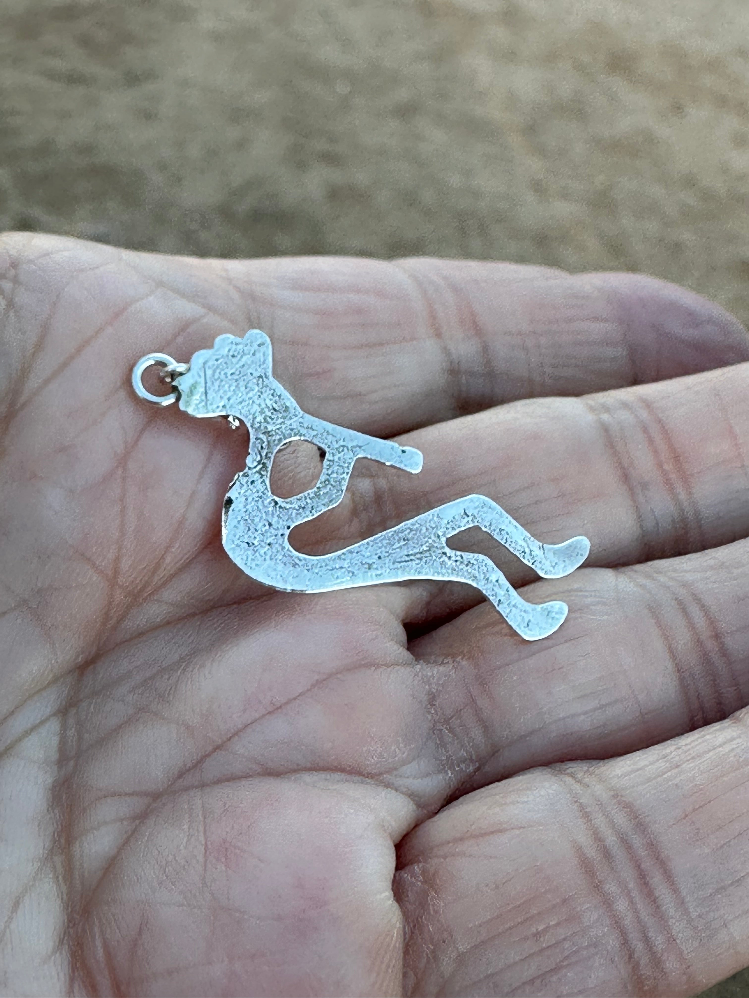 Navajo Crafted Sterling Silver Kokopelli Charm