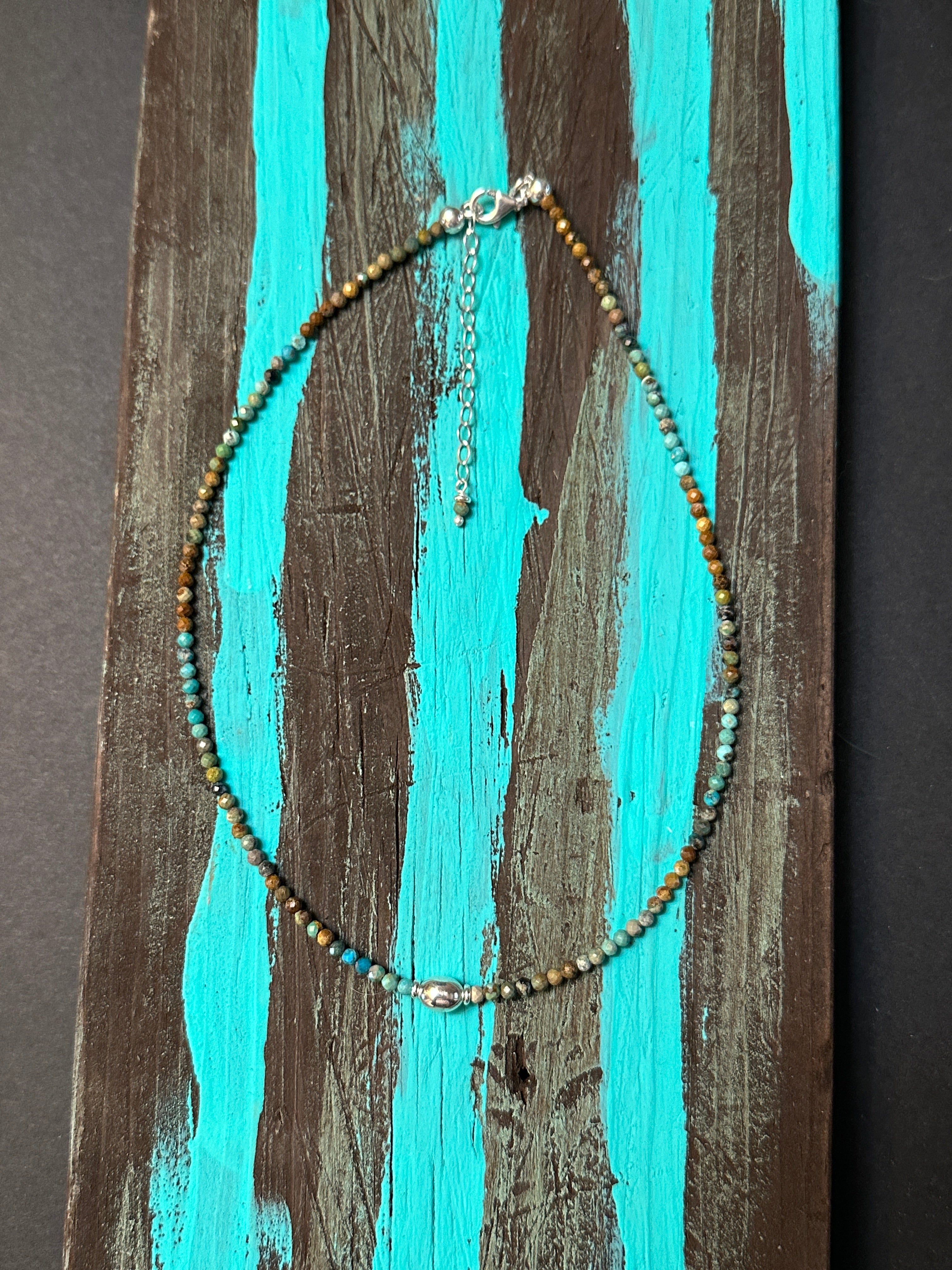 Tri-Color Turquoise Beaded Stone Necklace
