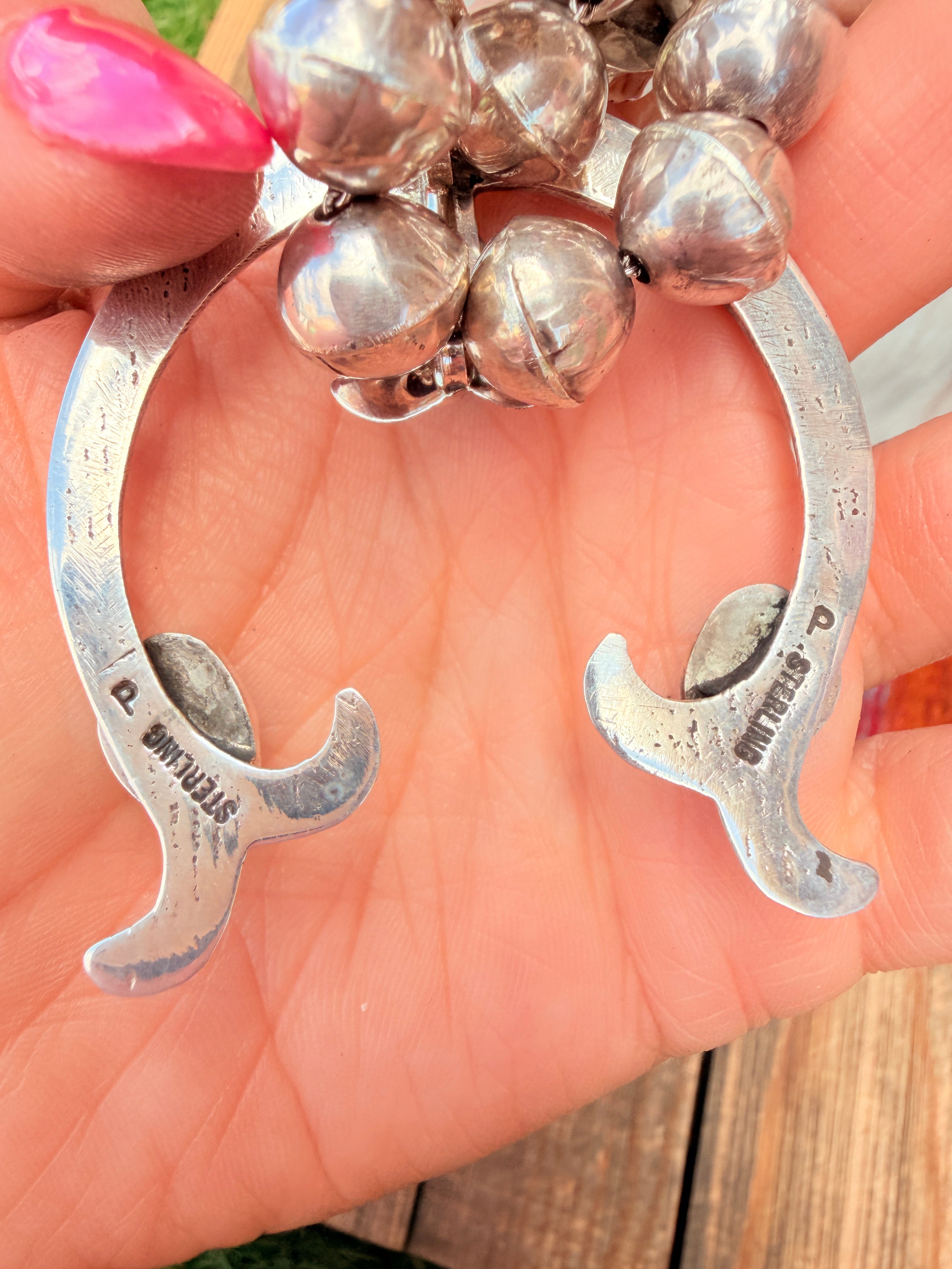 Handcrafted Sterling Silver & Kingman Turquoise Squash Blossom Necklace Set