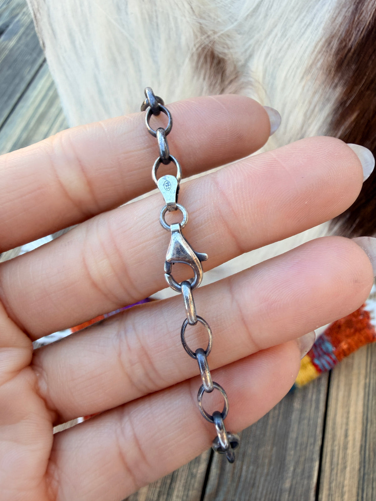 ~*Halloween Collection*~ Handmade Sterling Silver & Jasper Painted Cactus Necklace