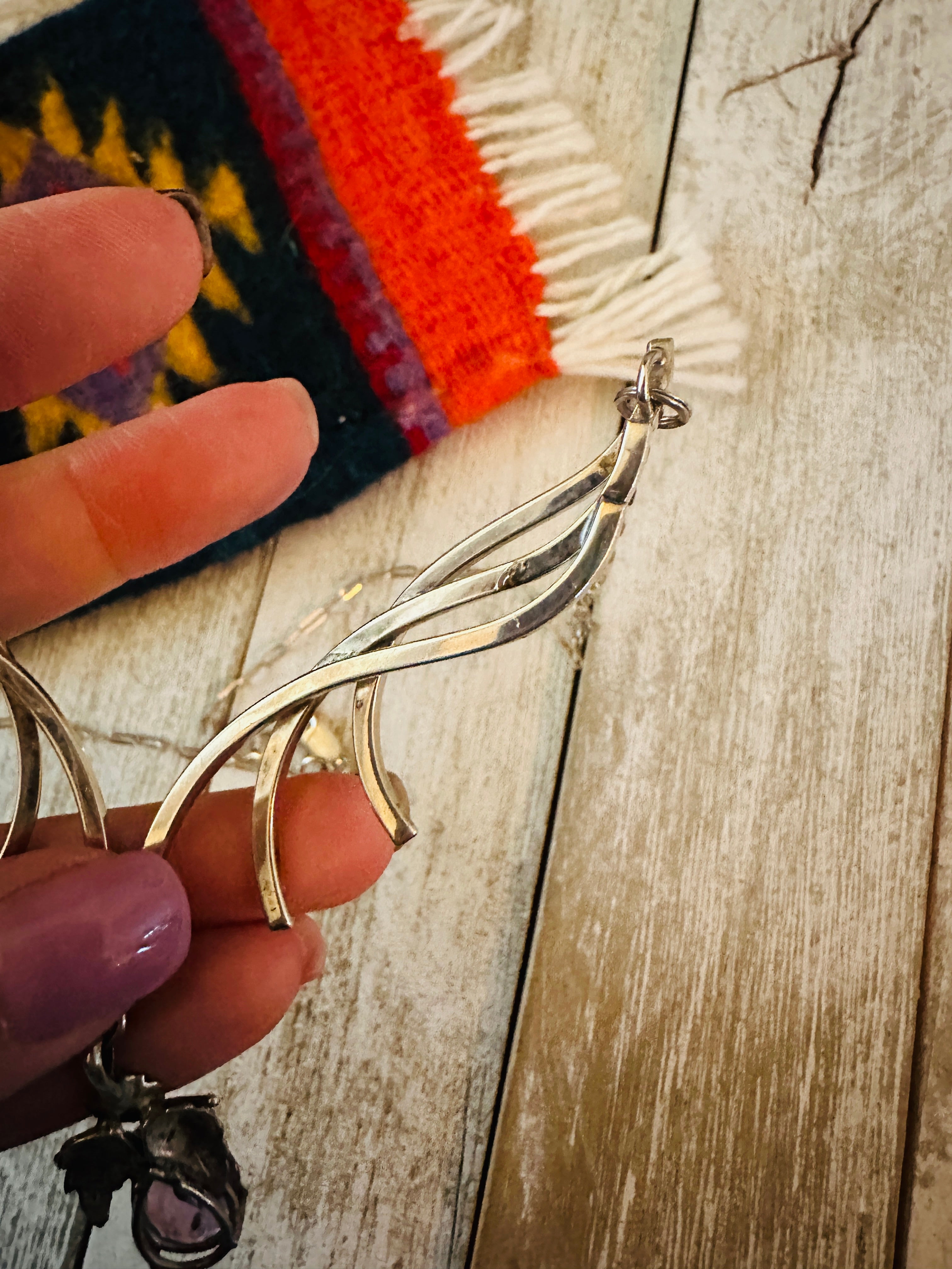 Navajo Sterling Silver & Amethyst Necklace