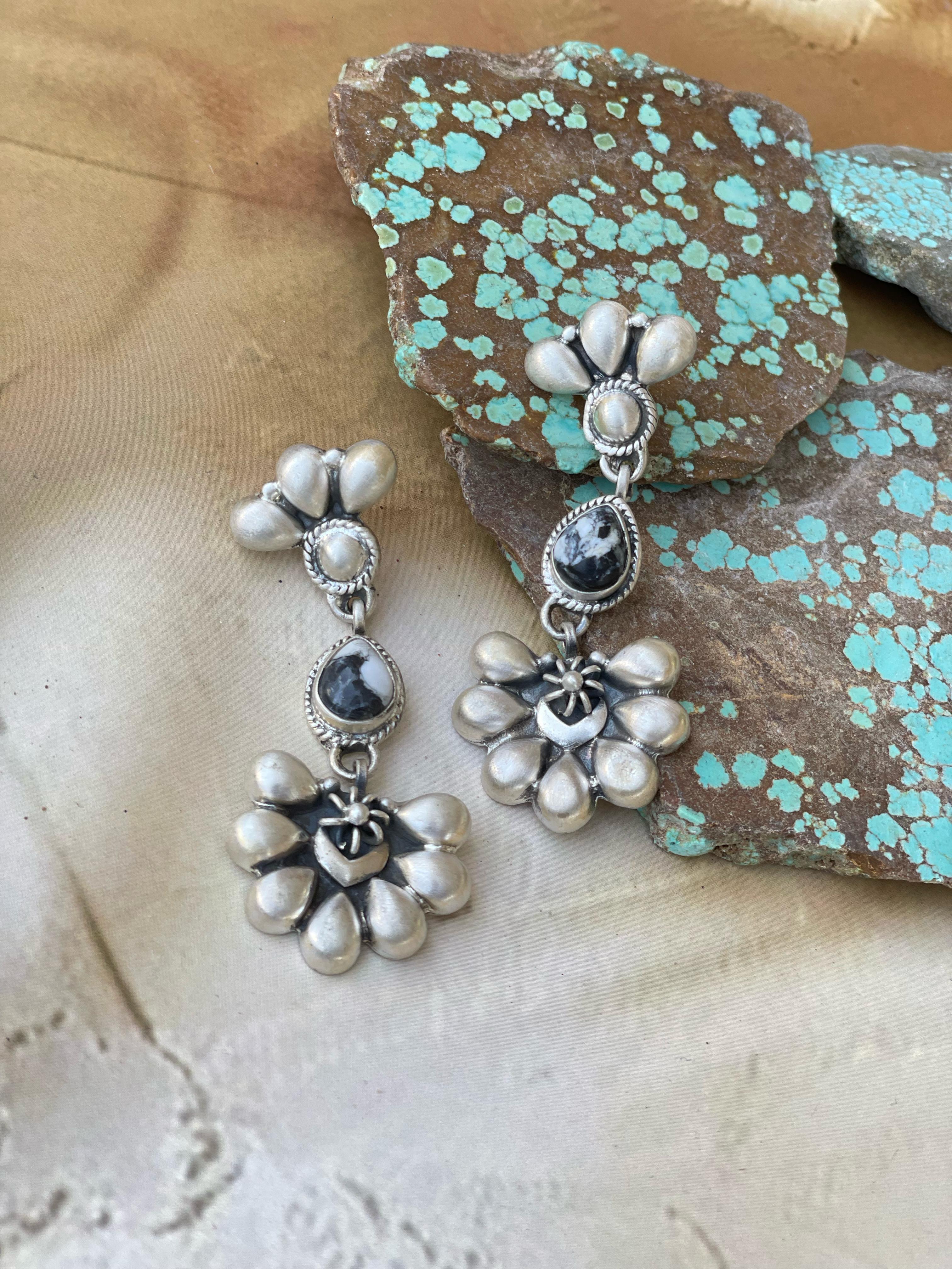 Handmade Sterling Silver Post Dangle Earring