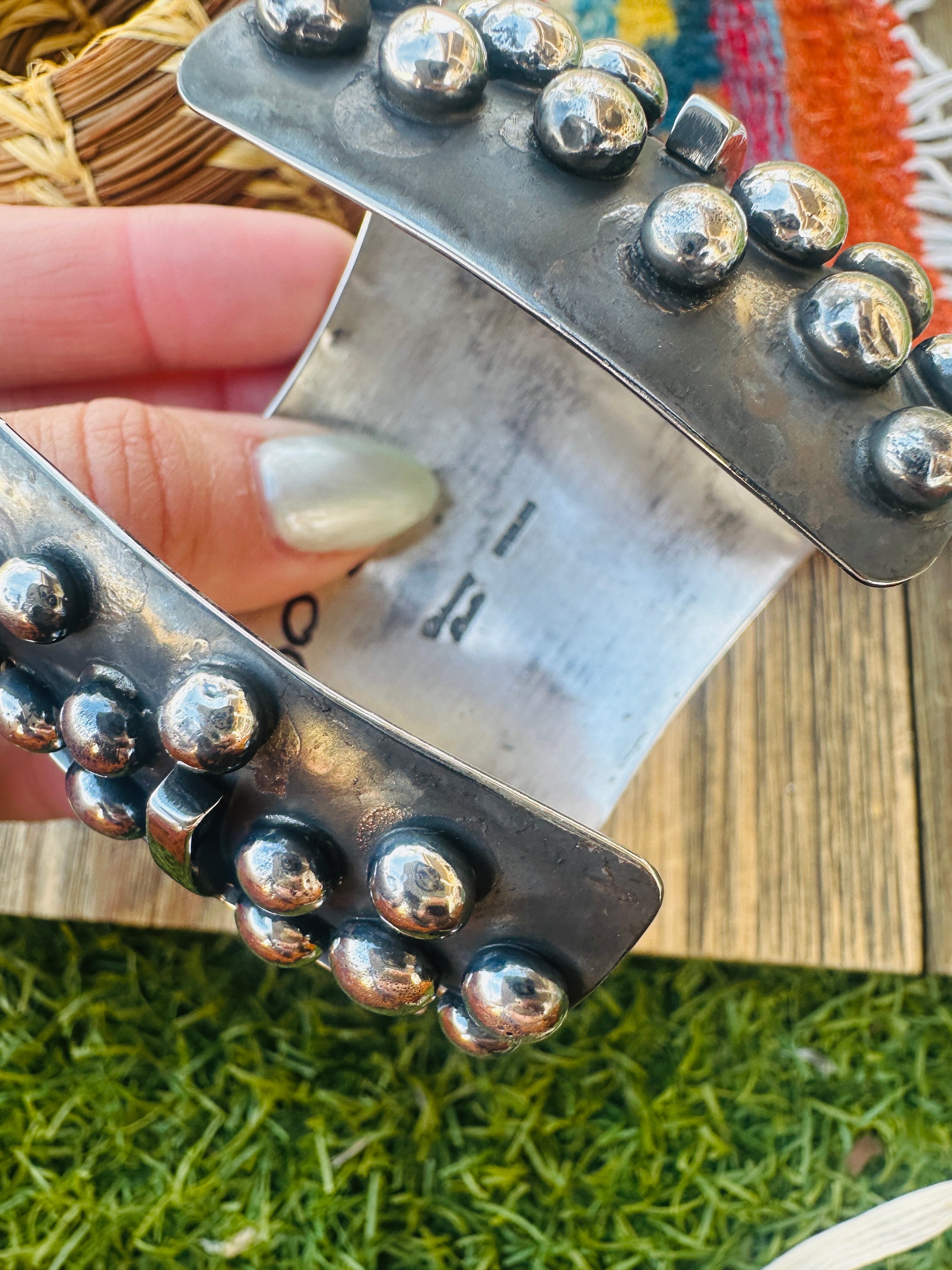 Handcrafted Sterling Silver Cross Cuff Bracelet By Chimney Butte