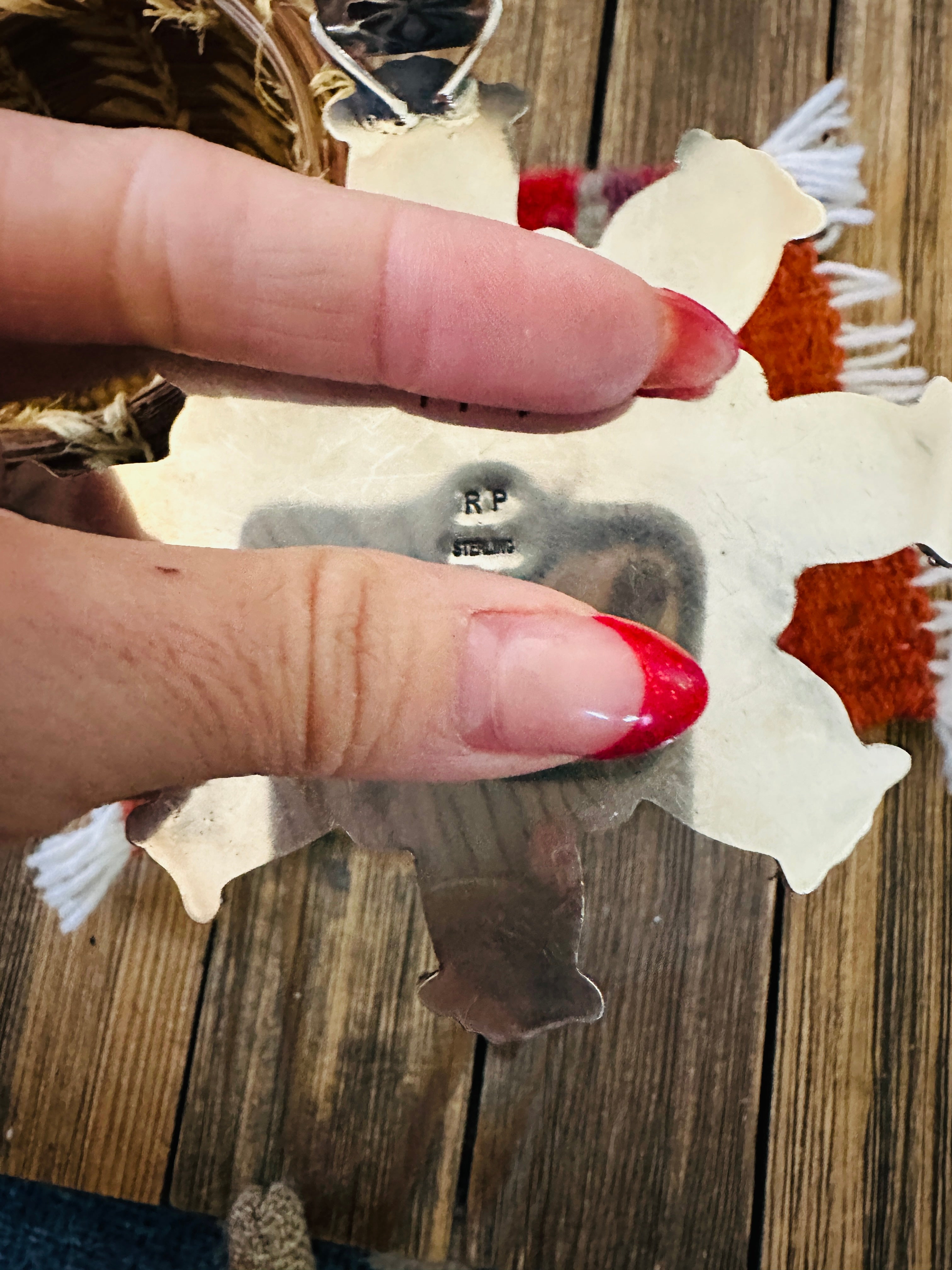 Handcrafted Sterling Silver & Turquoise Morgan Dollar Pendant by Rosella Paxson