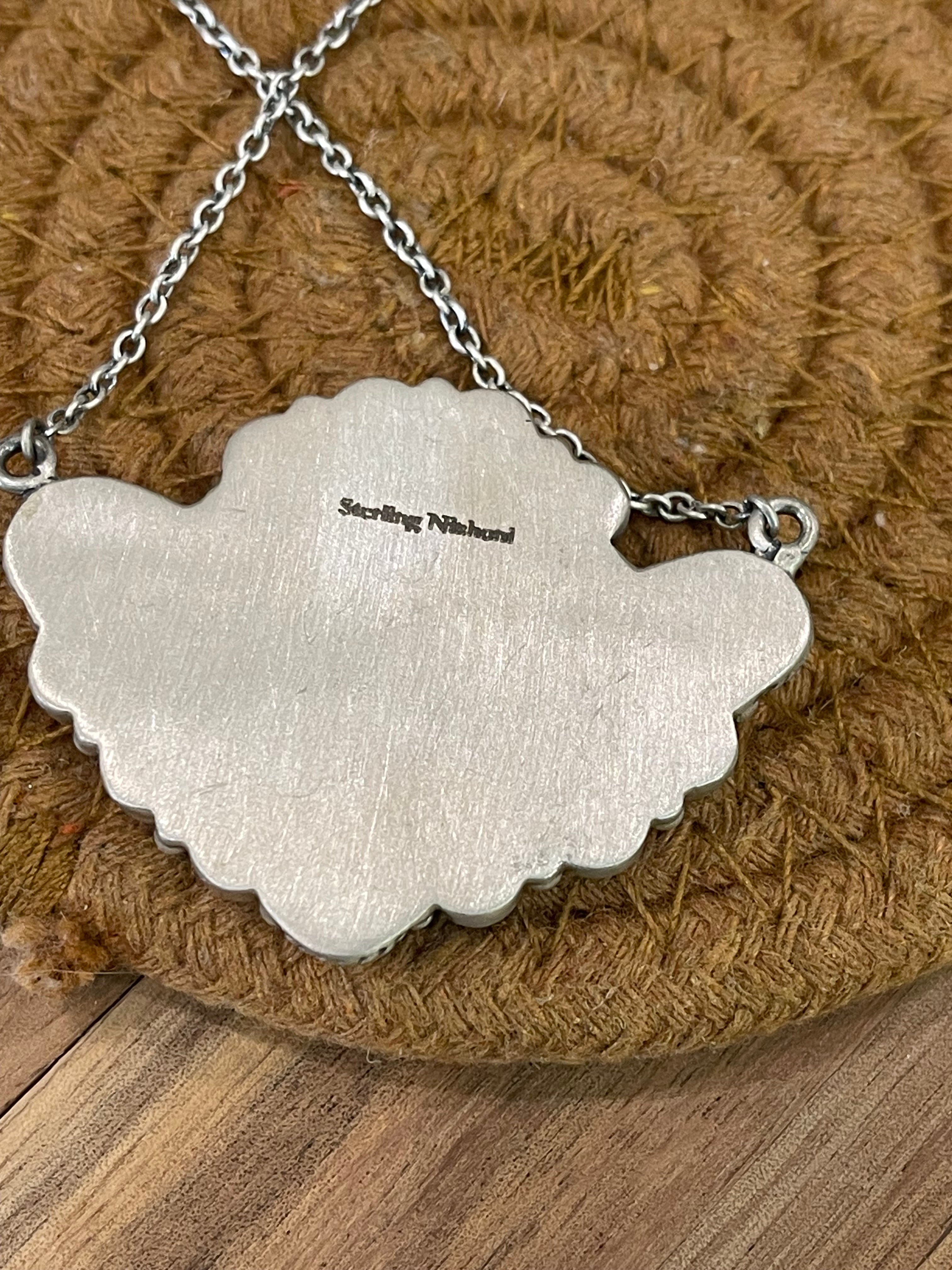 Gorgeous Handmade Sterling Silver & Turquoise Cluster Necklace