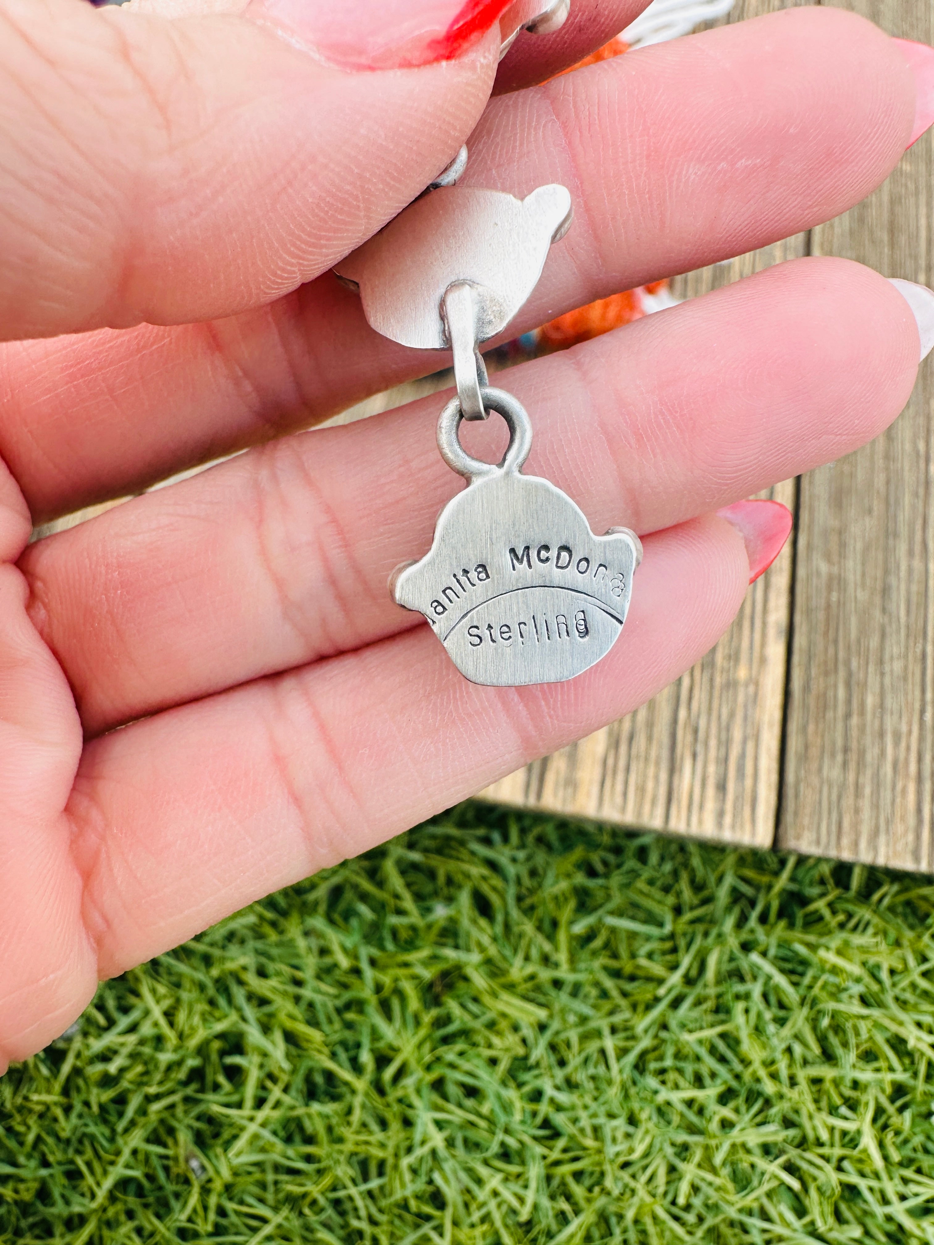 Handcrafted Multi Stone And Sterling Silver Heart Dangle Earrings by Juanita McDonald