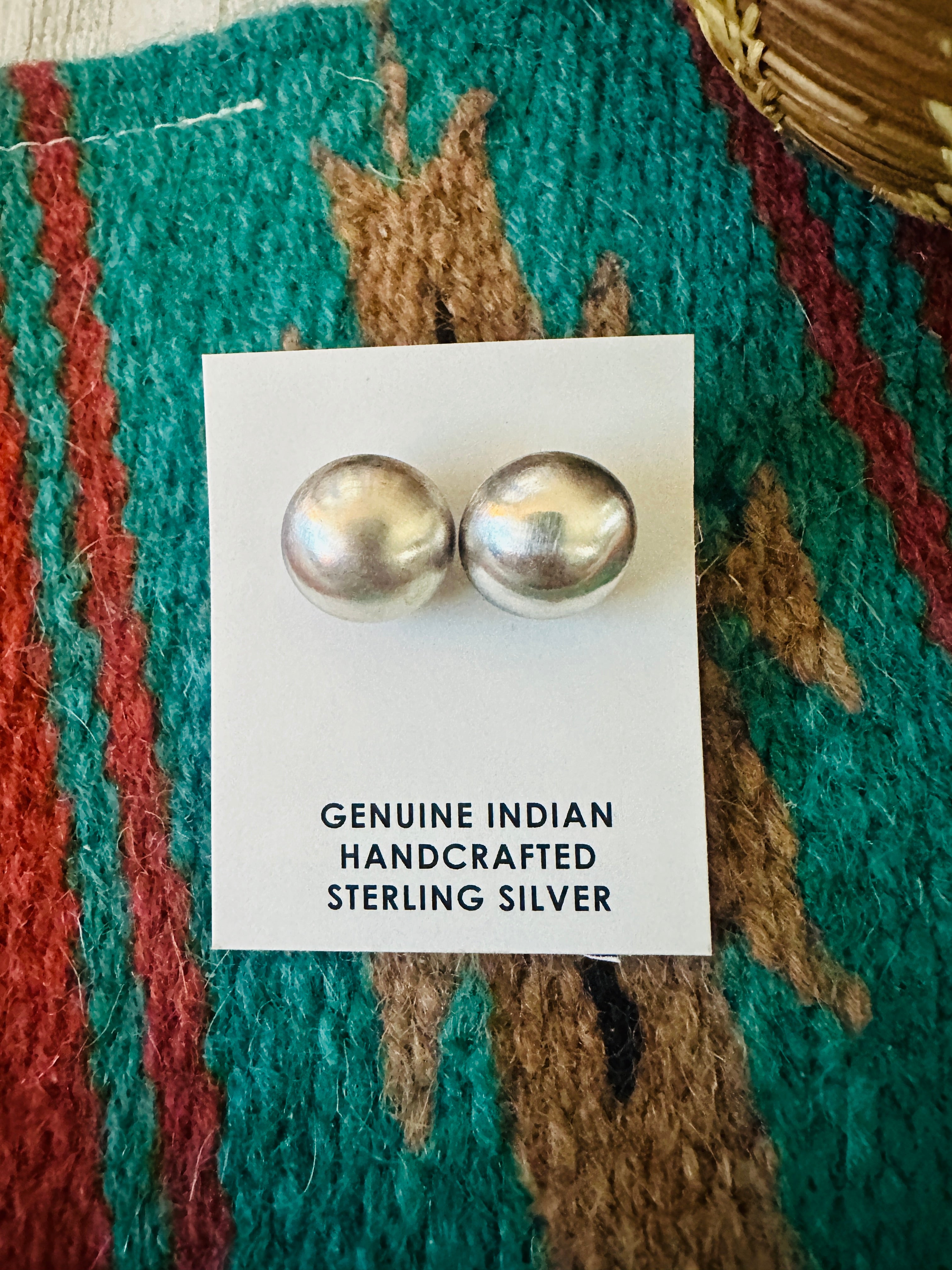 Navajo Sterling Silver Stud Earrings