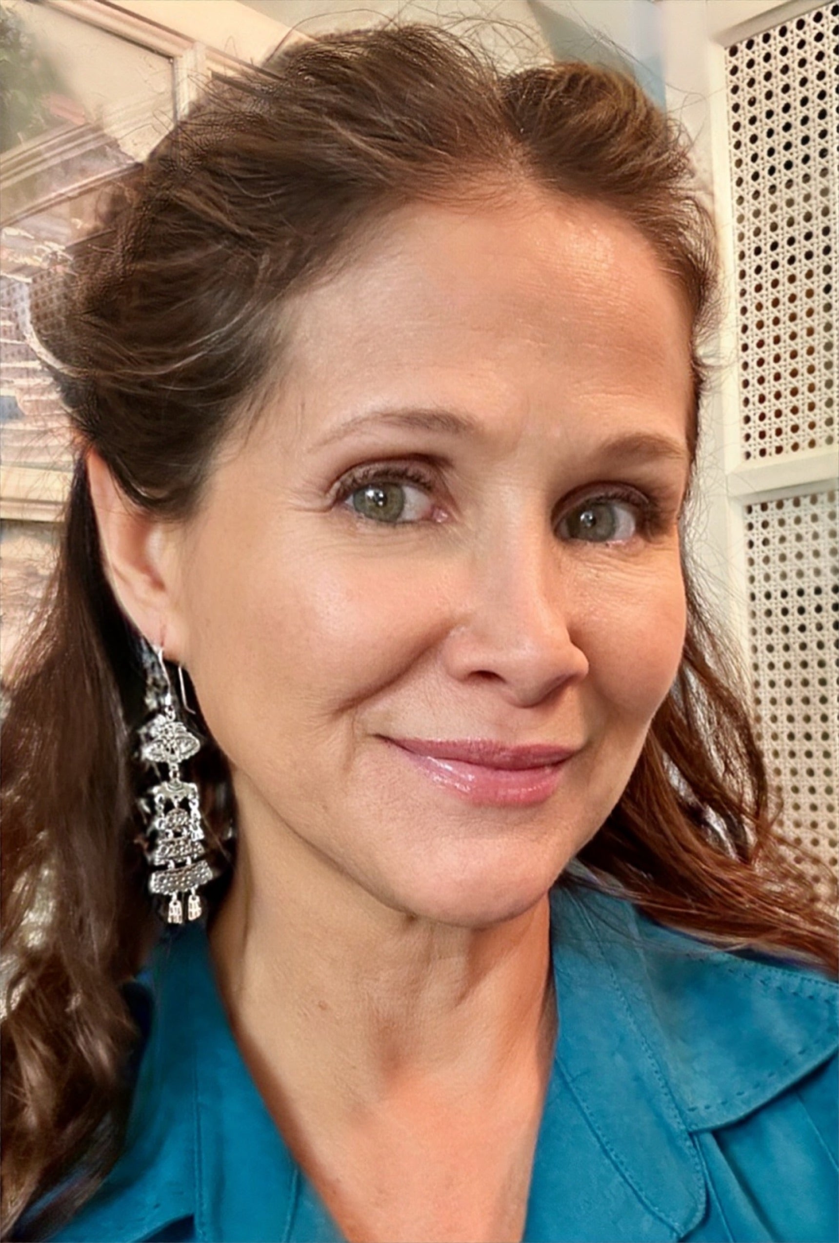 Hinged Catrina on Hook Sterling Silver Earrings