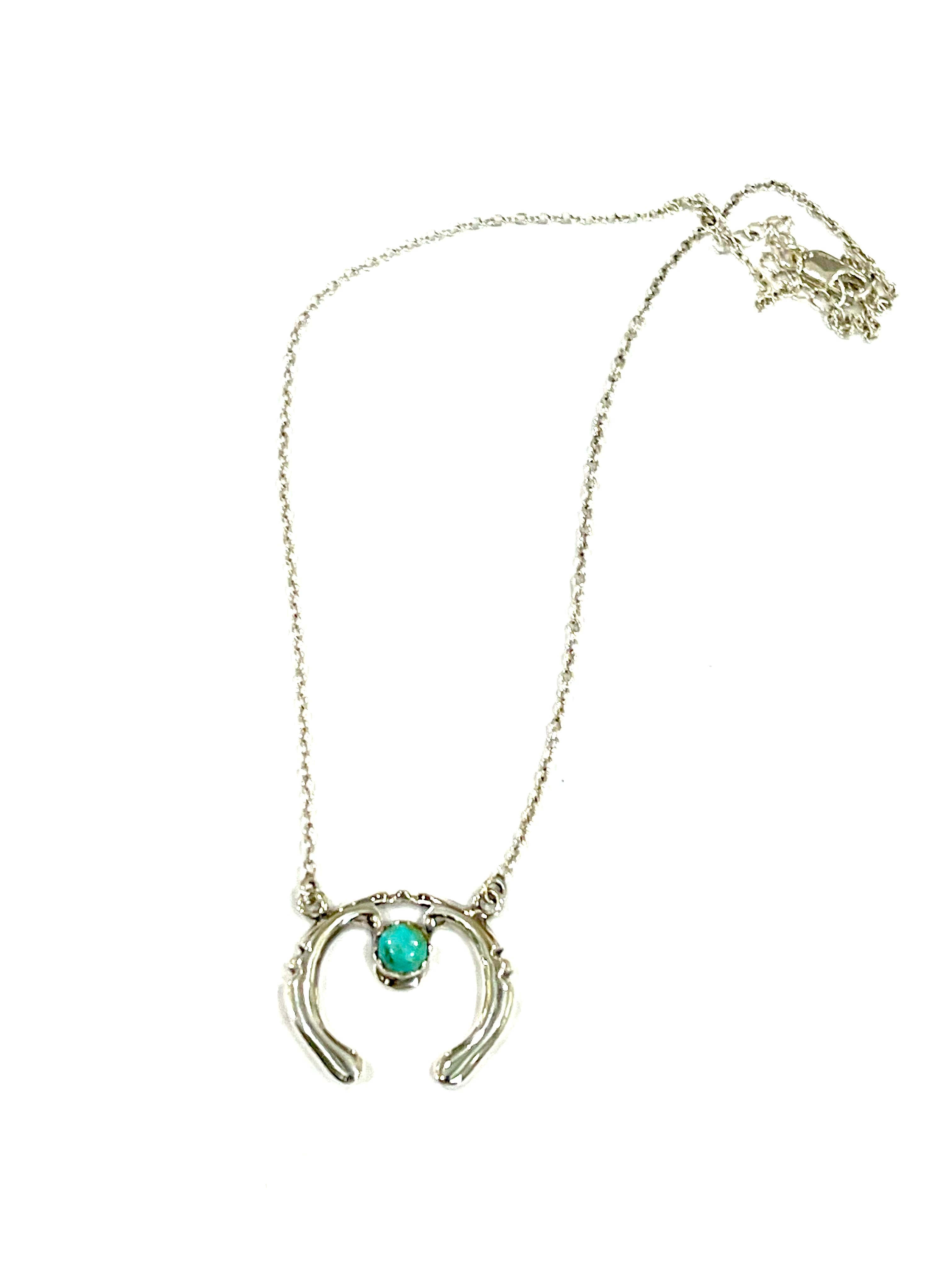 Handmade Sterling Silver & Turquoise Naja Necklace