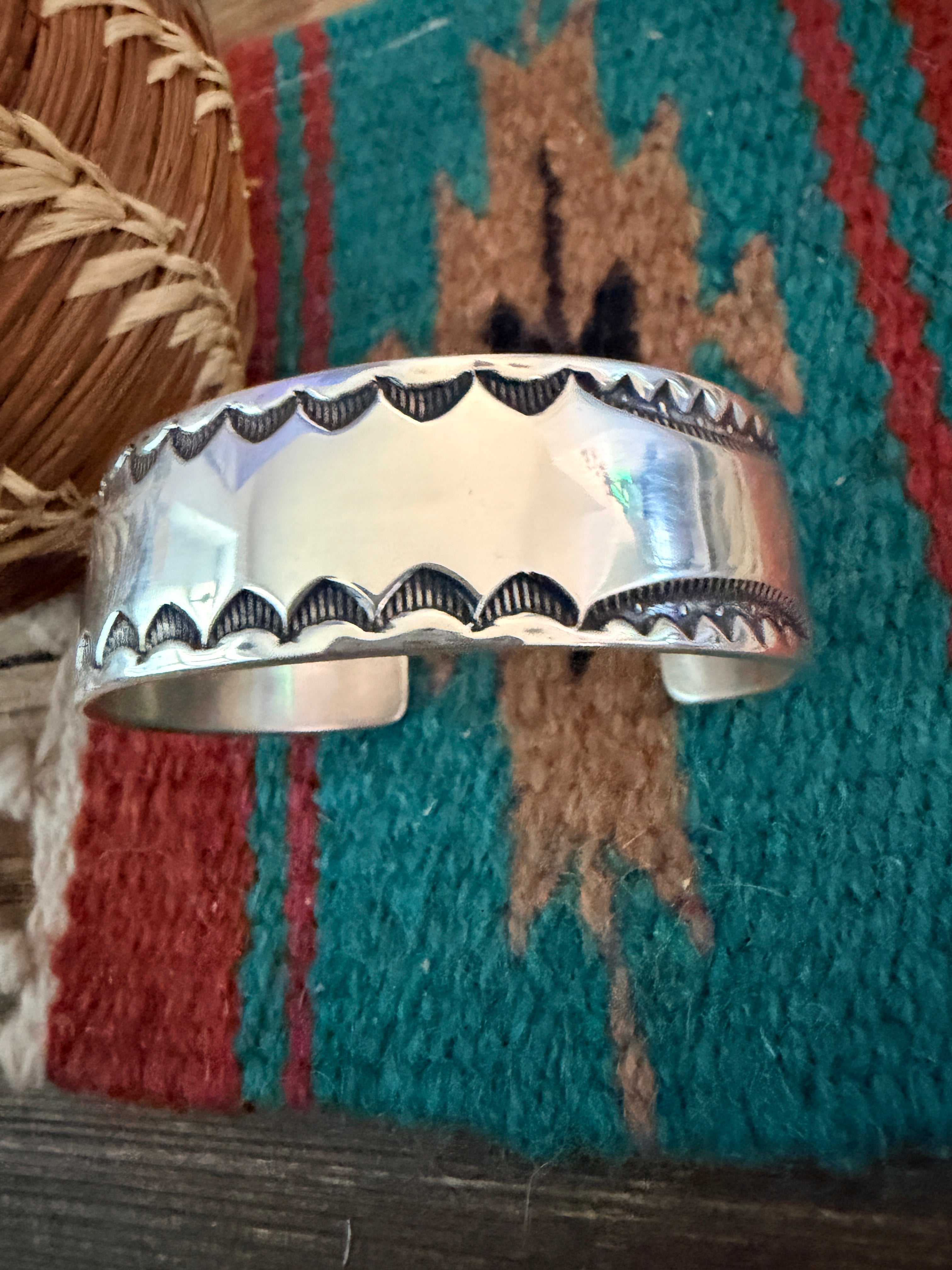 Handcrafted Sterling Silver Cuff Bracelet by Roland Dixson