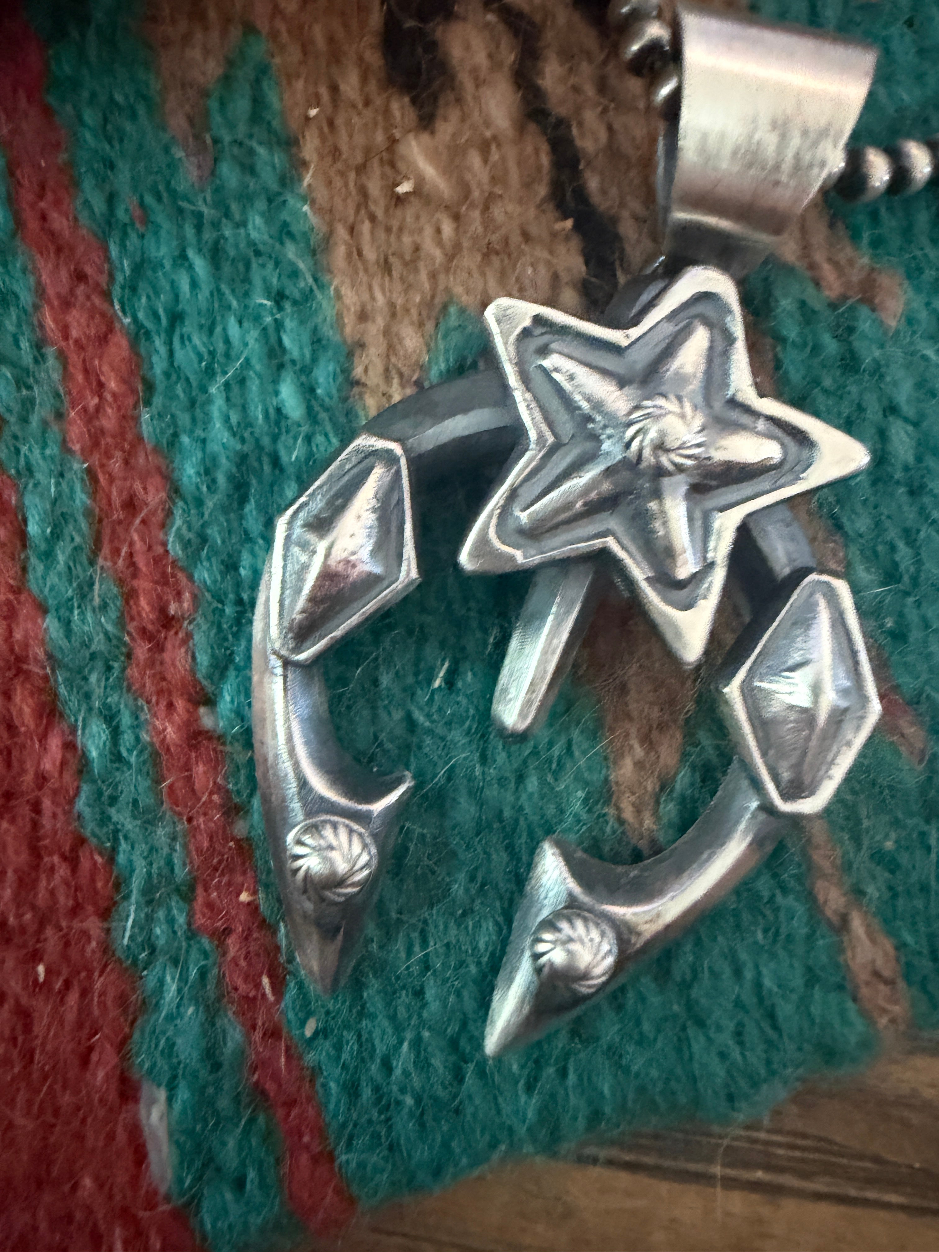 Handcrafted Sterling Silver Star Naja Pendant by Chimney Butte