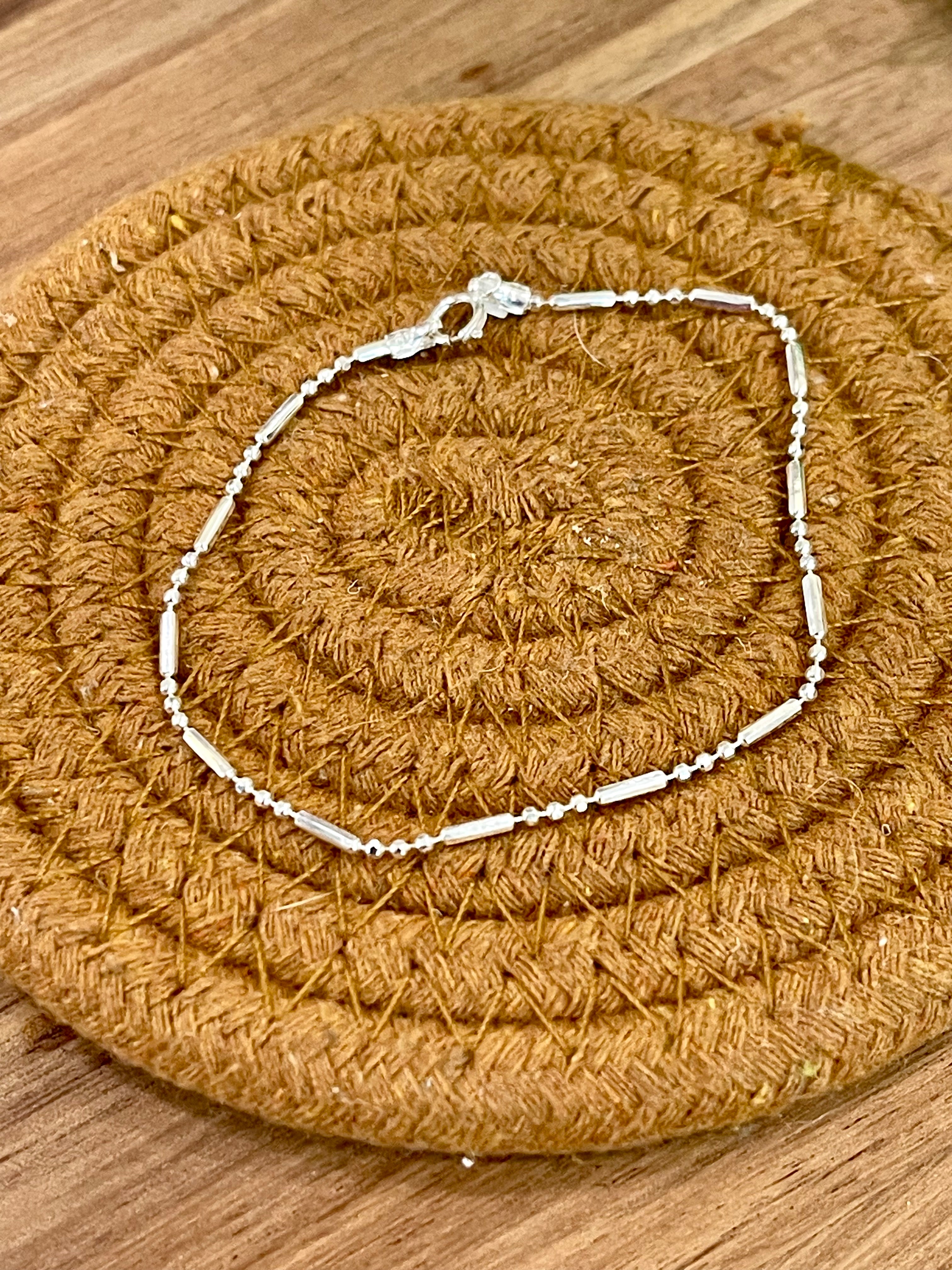 Handmade In Mexico Sterling Silver Chain Bracelet