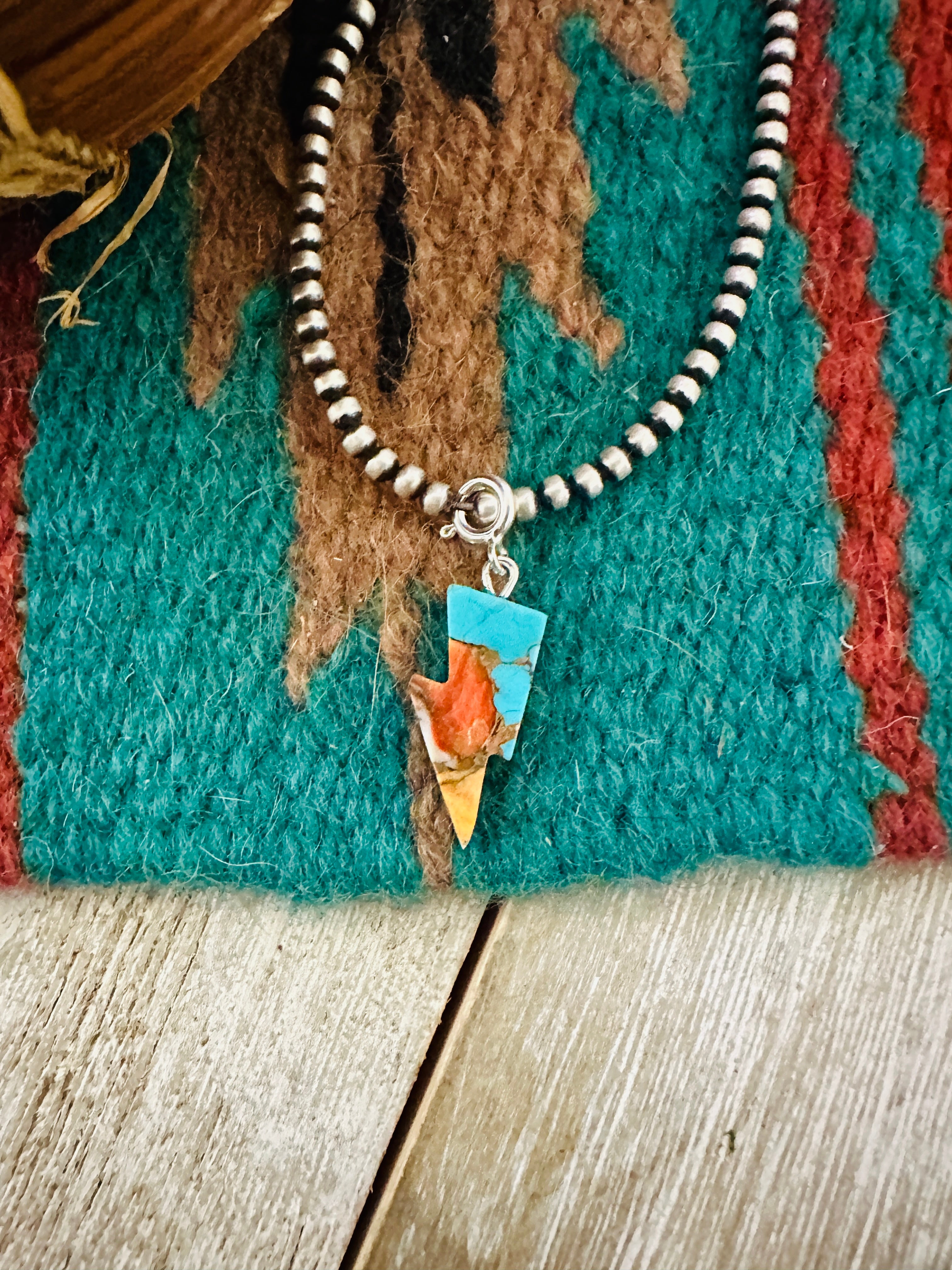 Handcrafted & Hand Carved Spice Lightning Bolt Charm