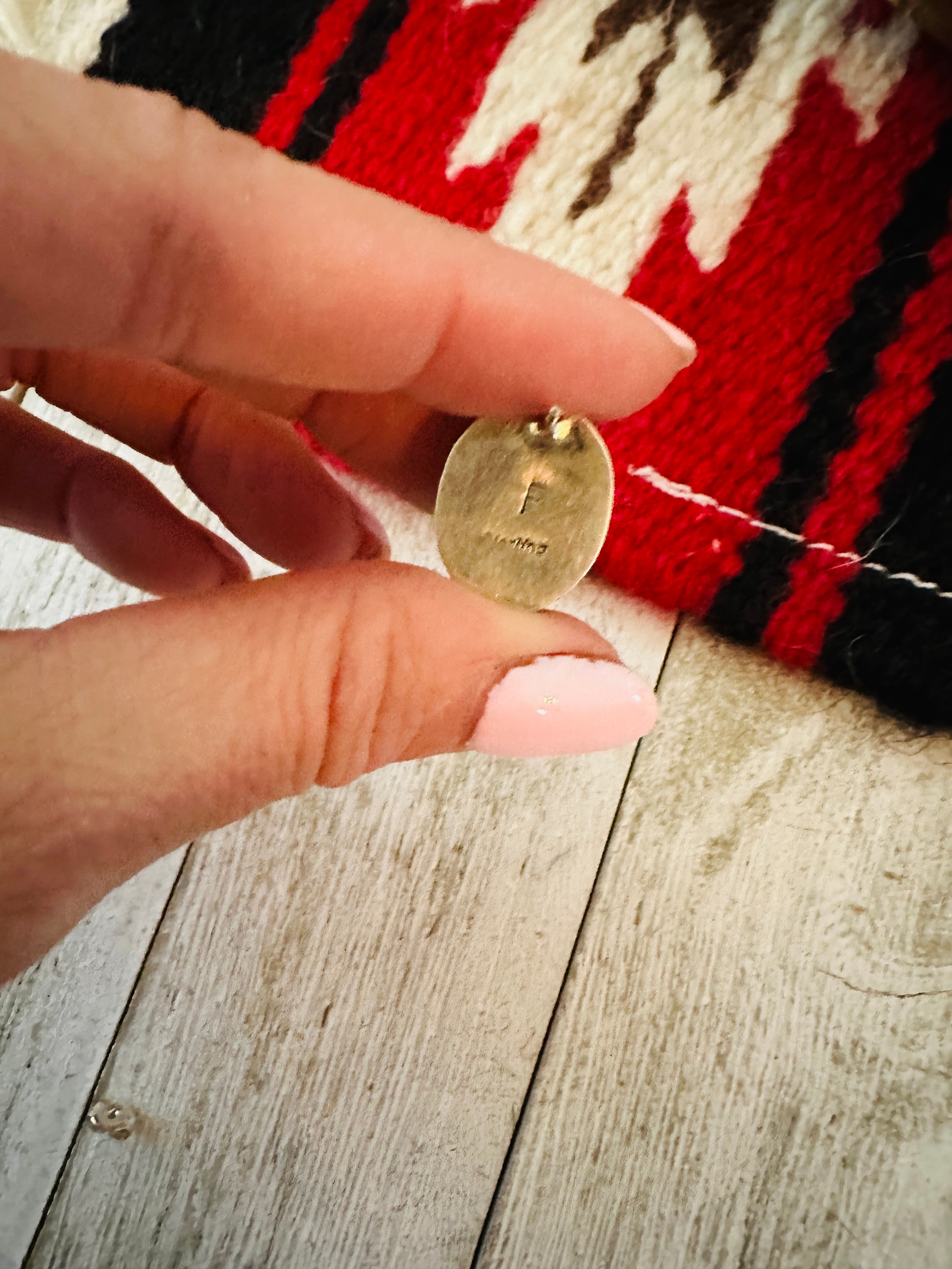 Handcrafted Sterling Silver & Blue Mojave Stud Earrings