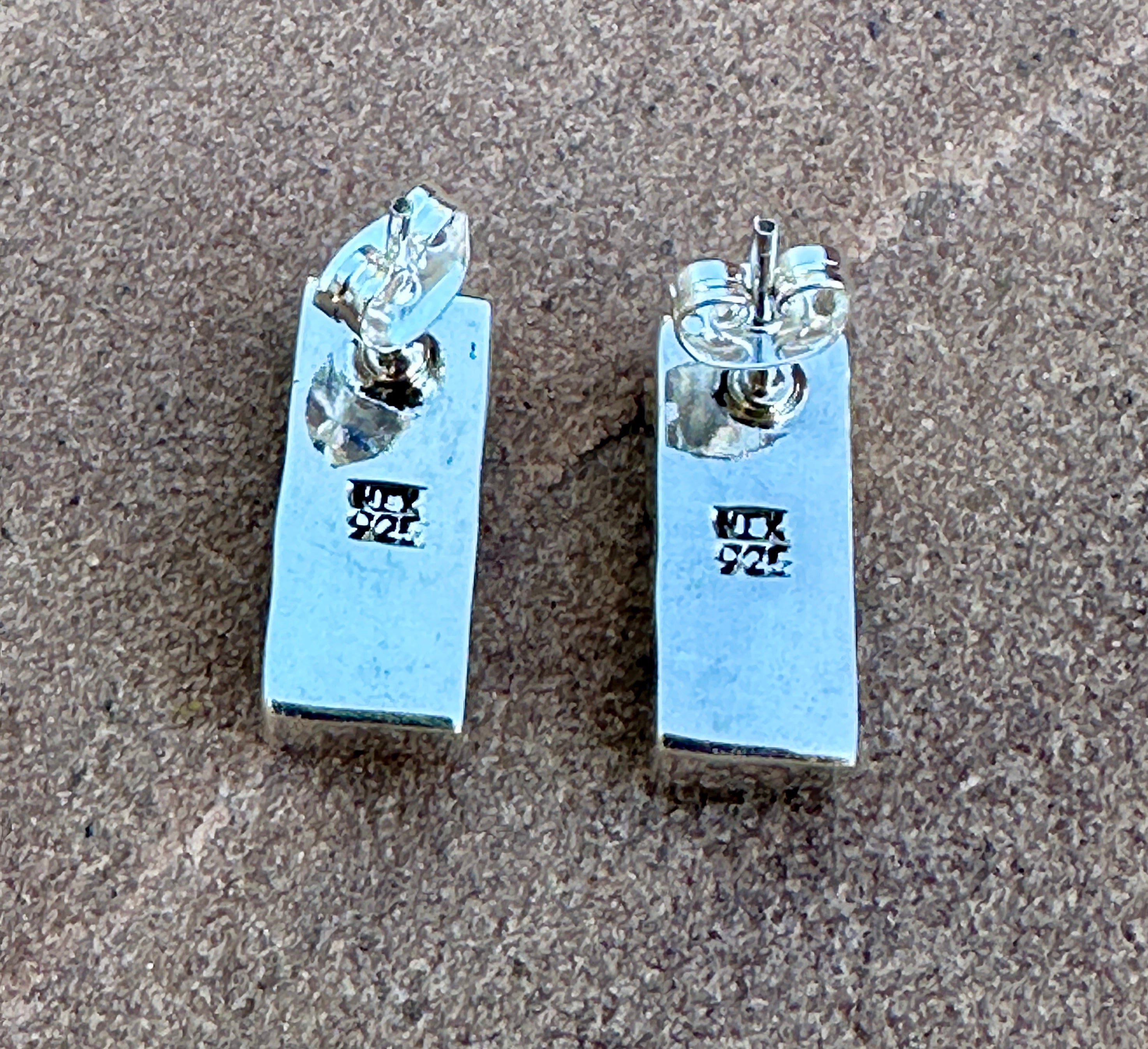 Turquoise Mosaic Sterling Silver Earrings