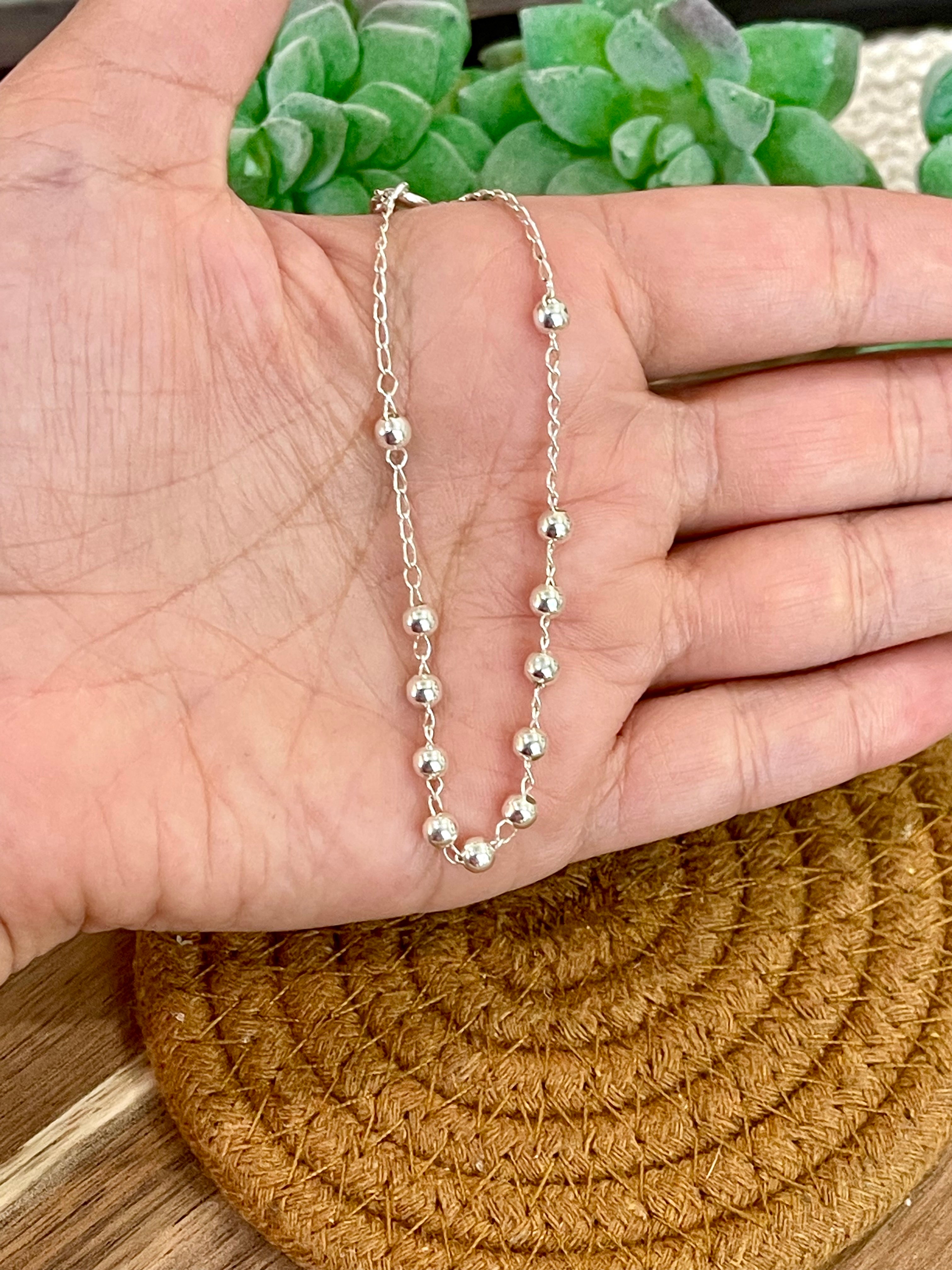 Handmade In Mexico Sterling Silver Chain Bracelet