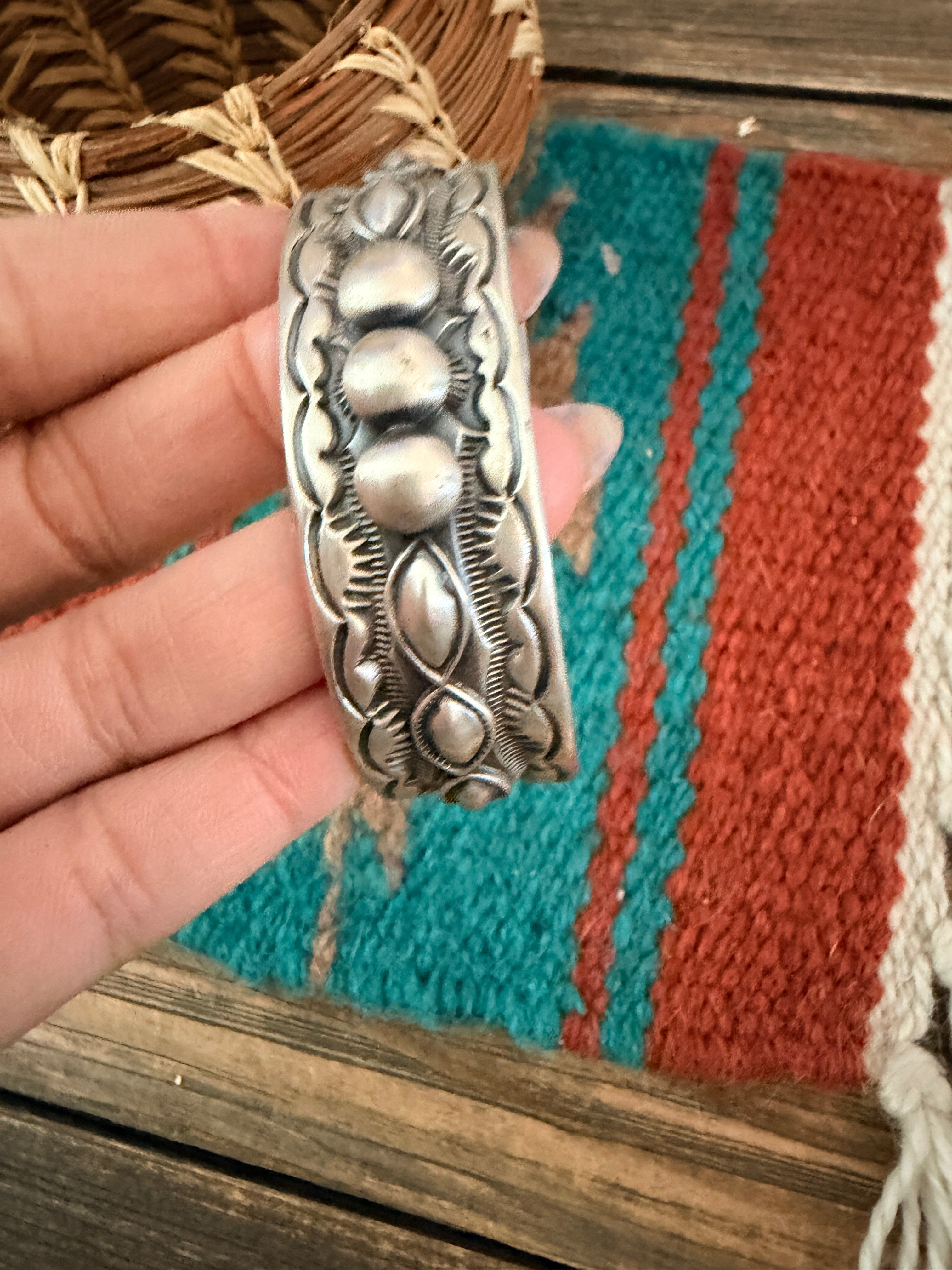 Handcrafted Sterling Silver Cuff Bracelet by Roland Dixson