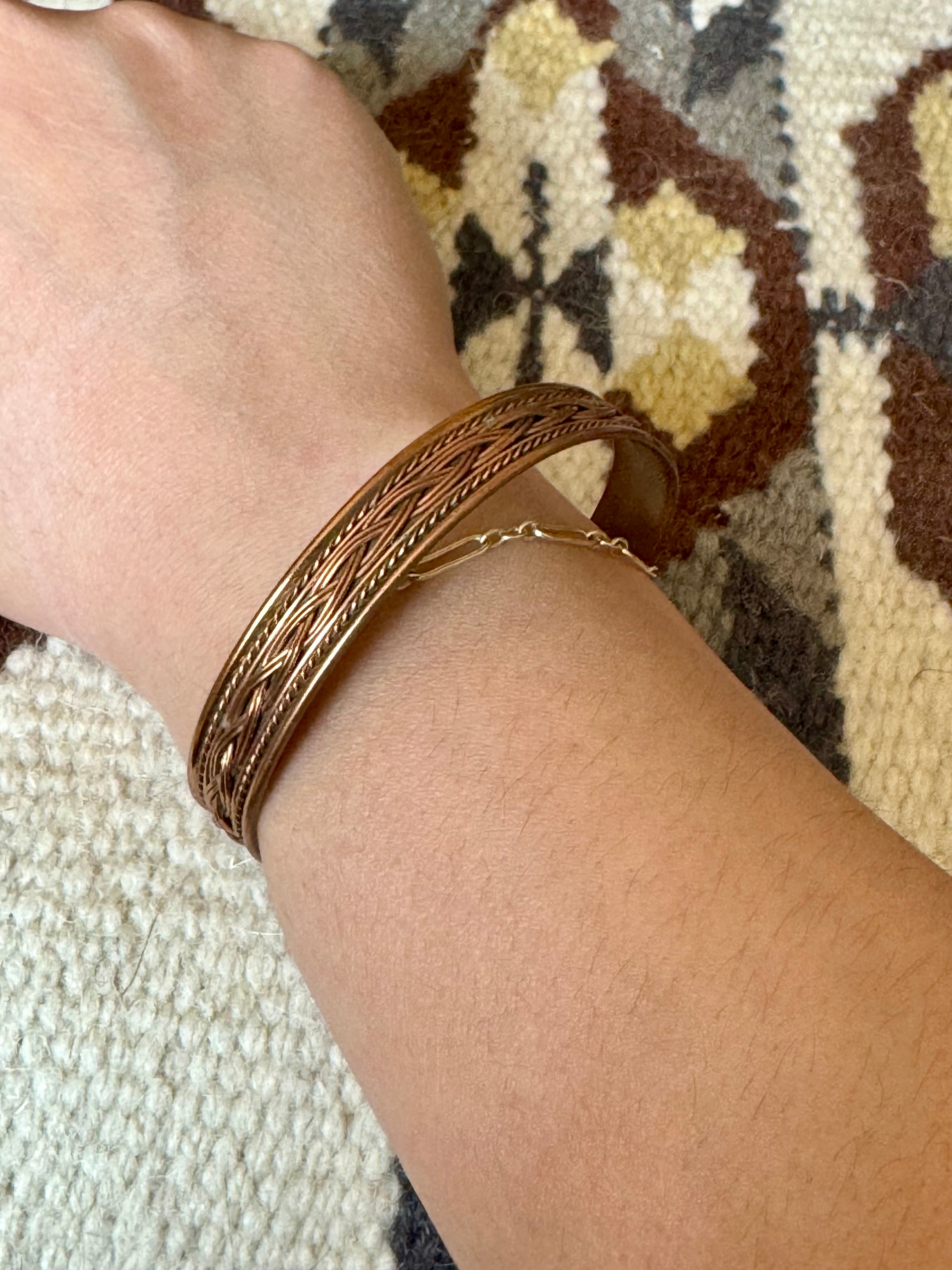 Vintage Handmade Copper Cuff Bracelet