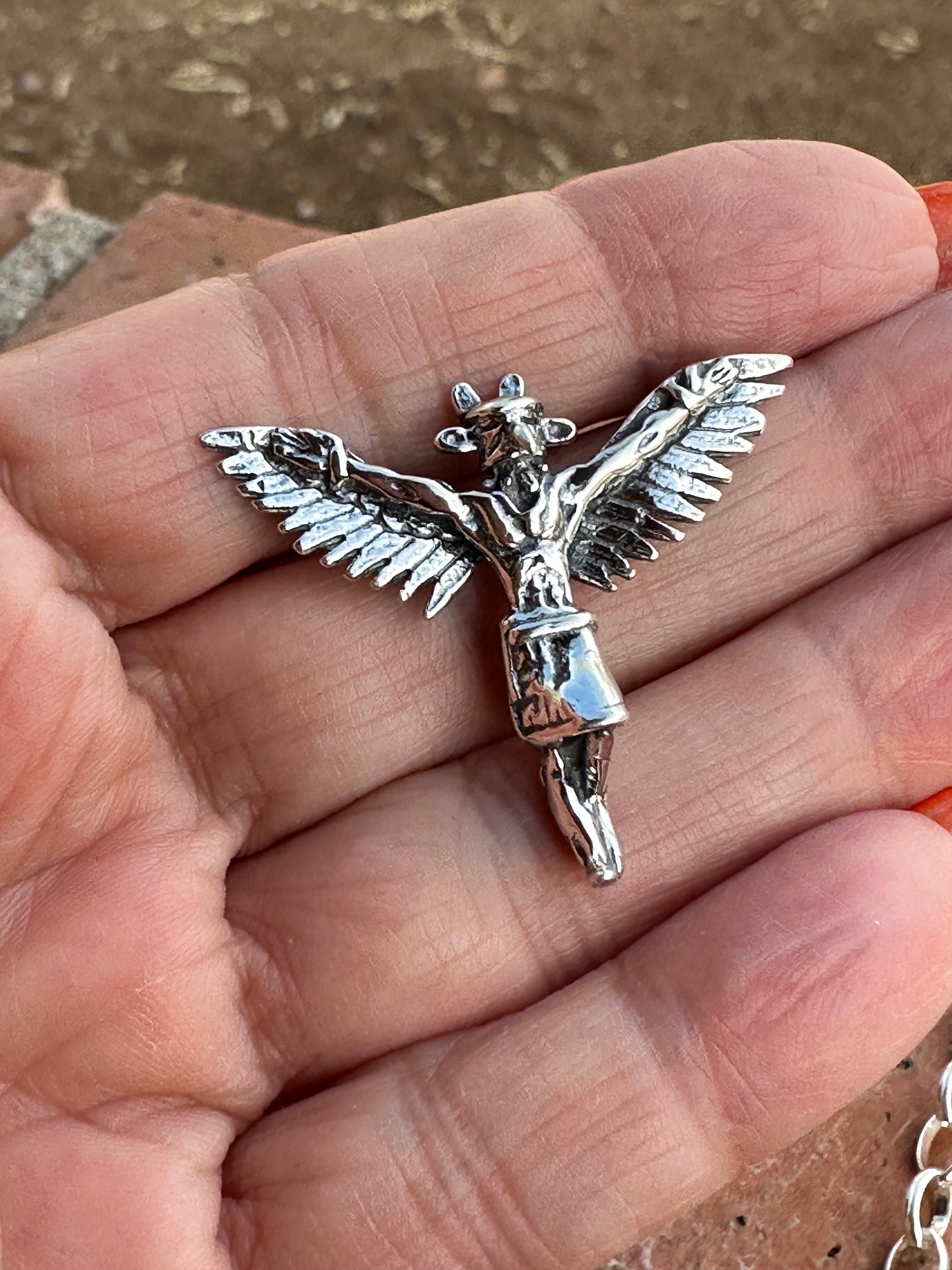 Sterling Silver Eagle Kachina  Charm