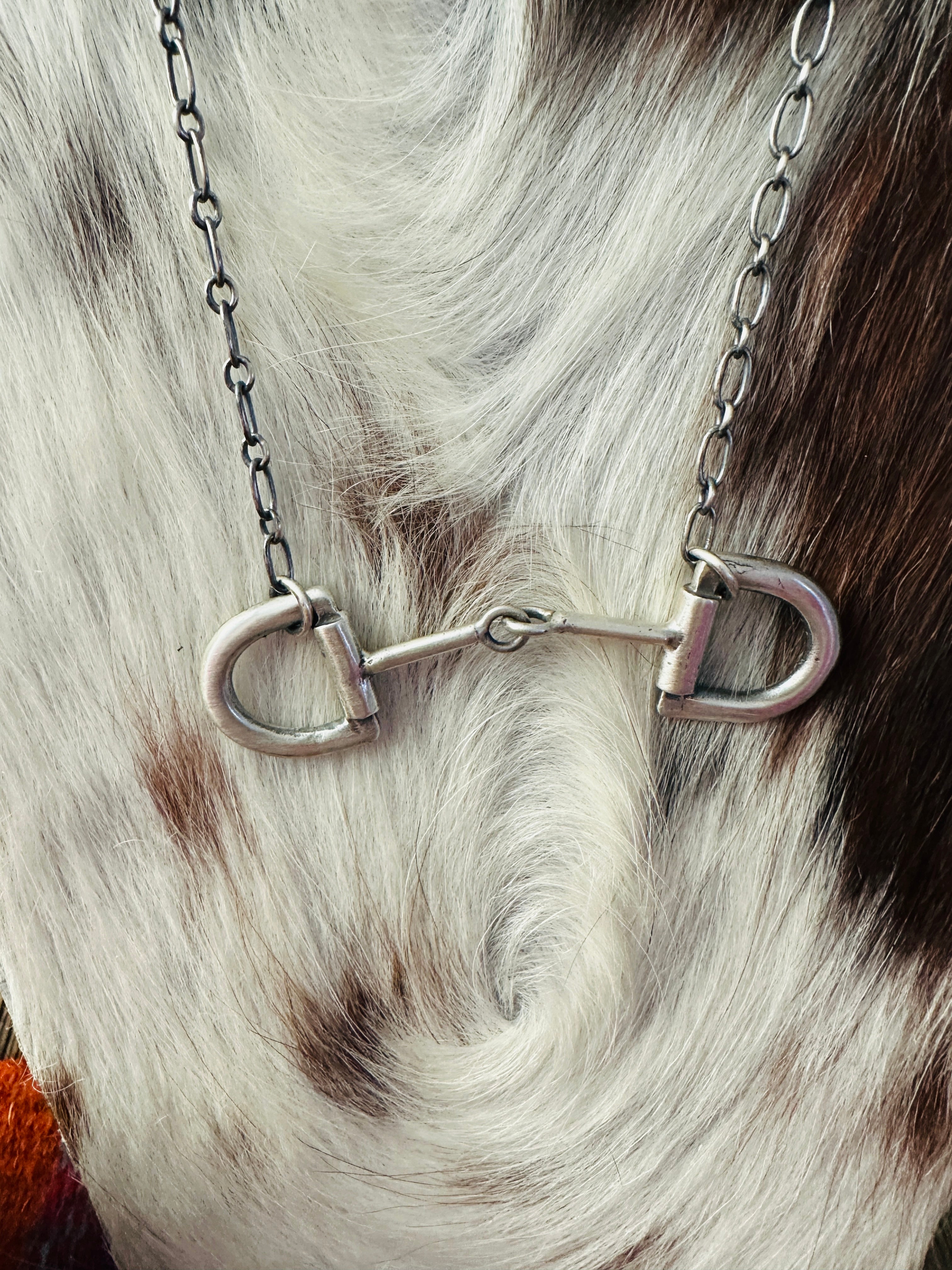 Handcrafted Sterling Silver Horse Bit Necklace