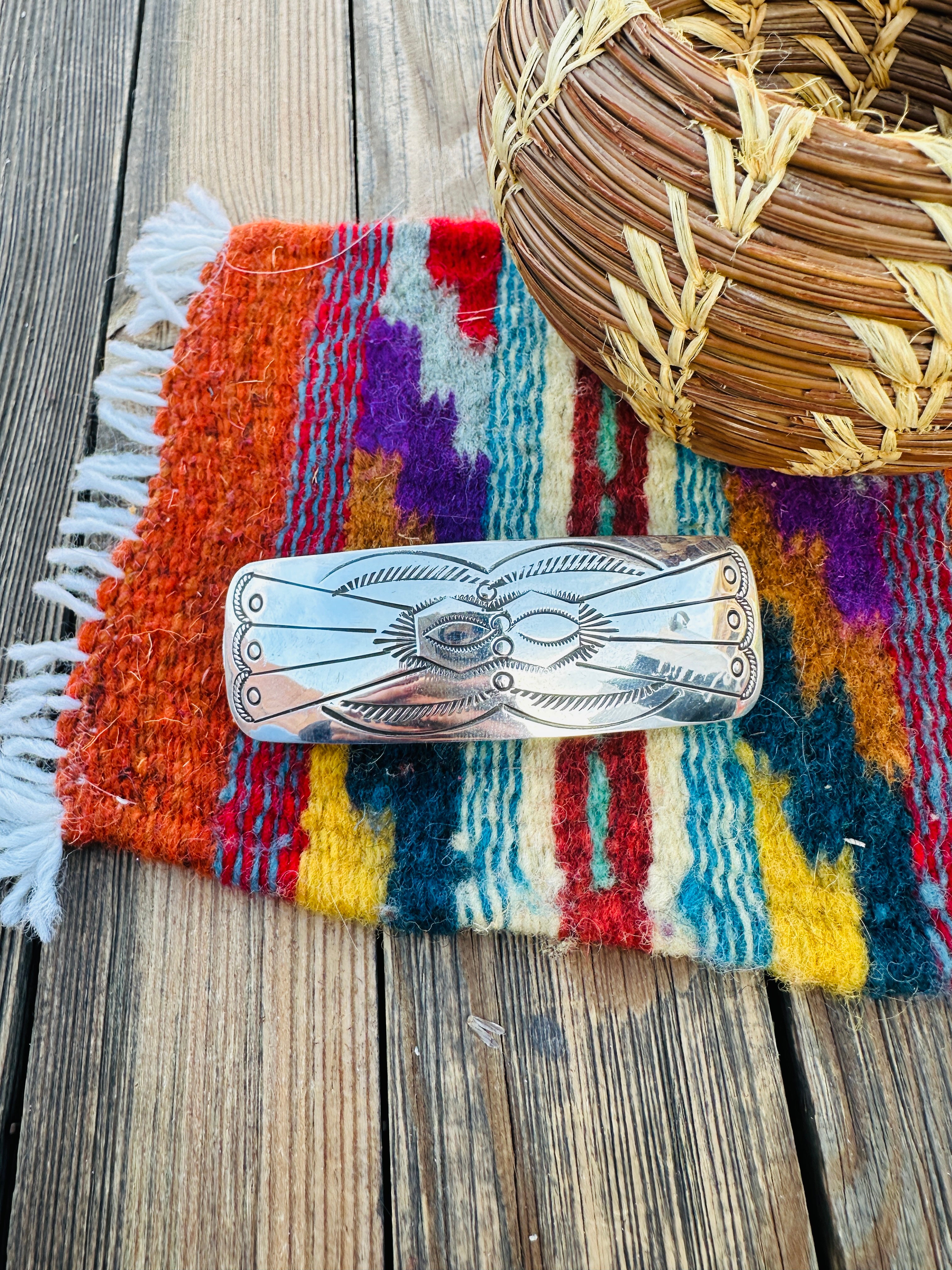 Handcrafted Sterling Silver Hair Barrette