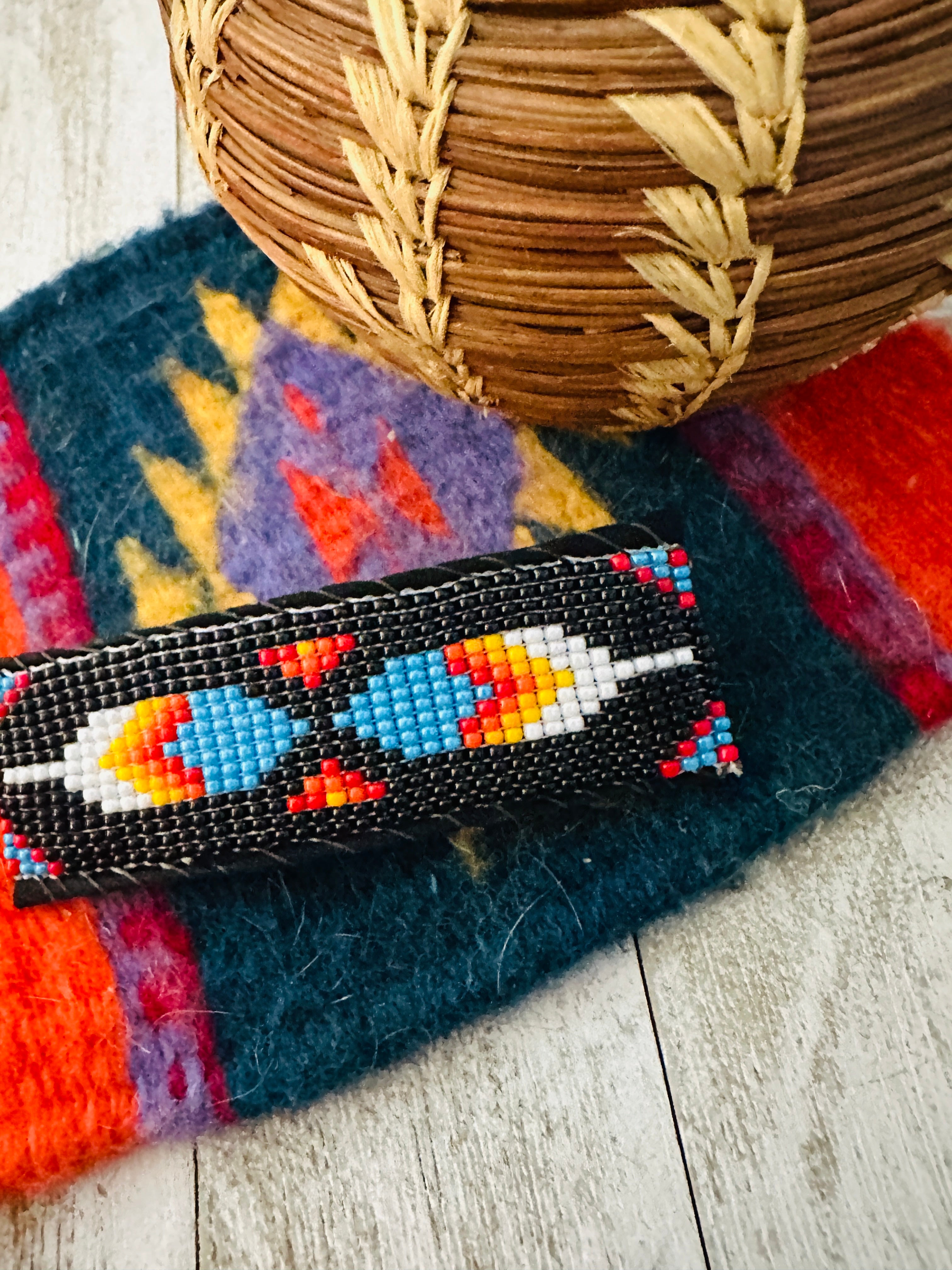 Navajo Handmade Beaded Barrette